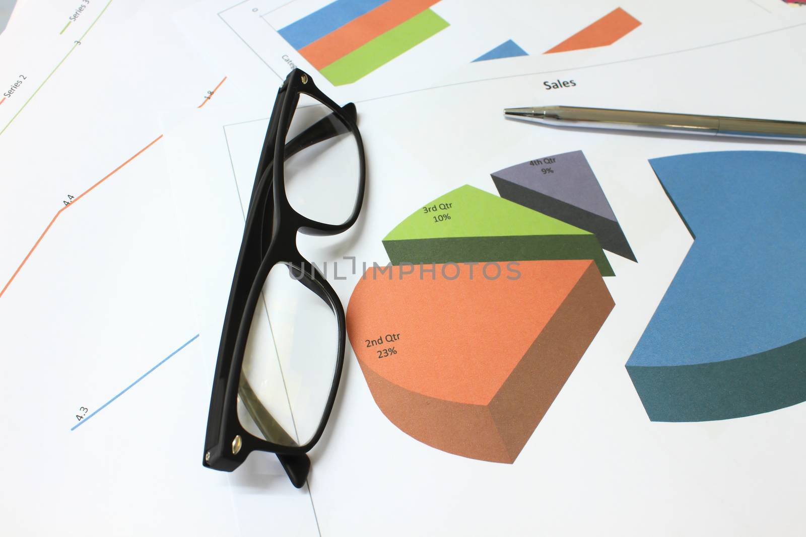 Business background, financial data concept