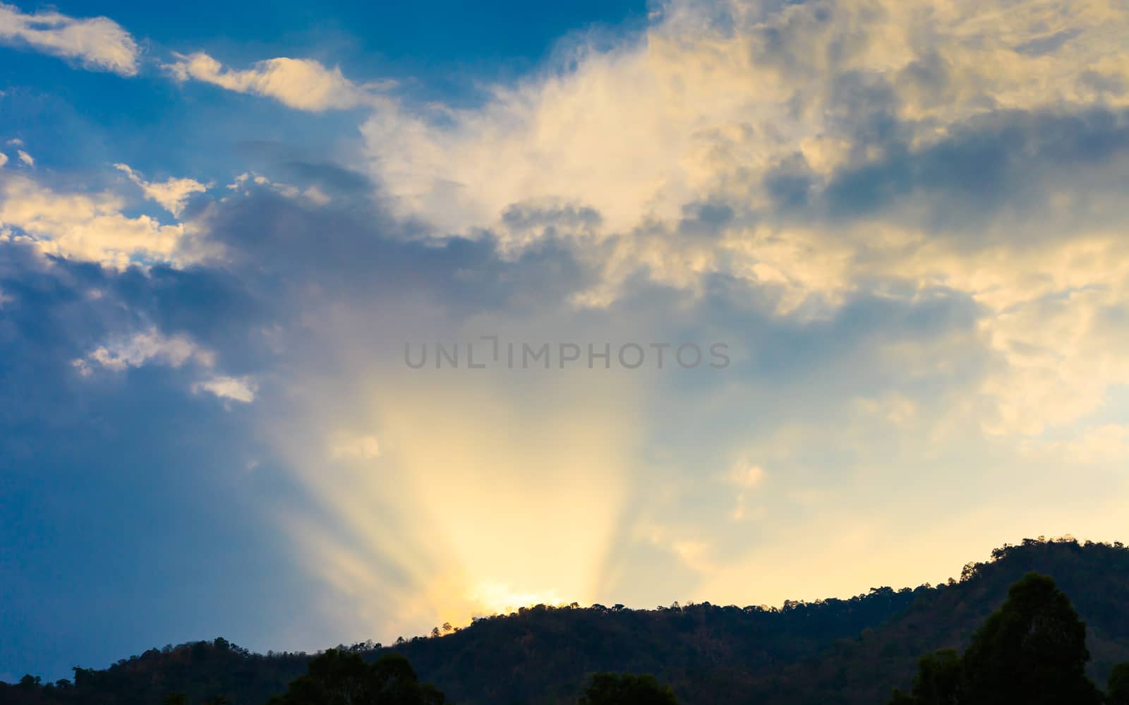 Colorful sky at sunset
