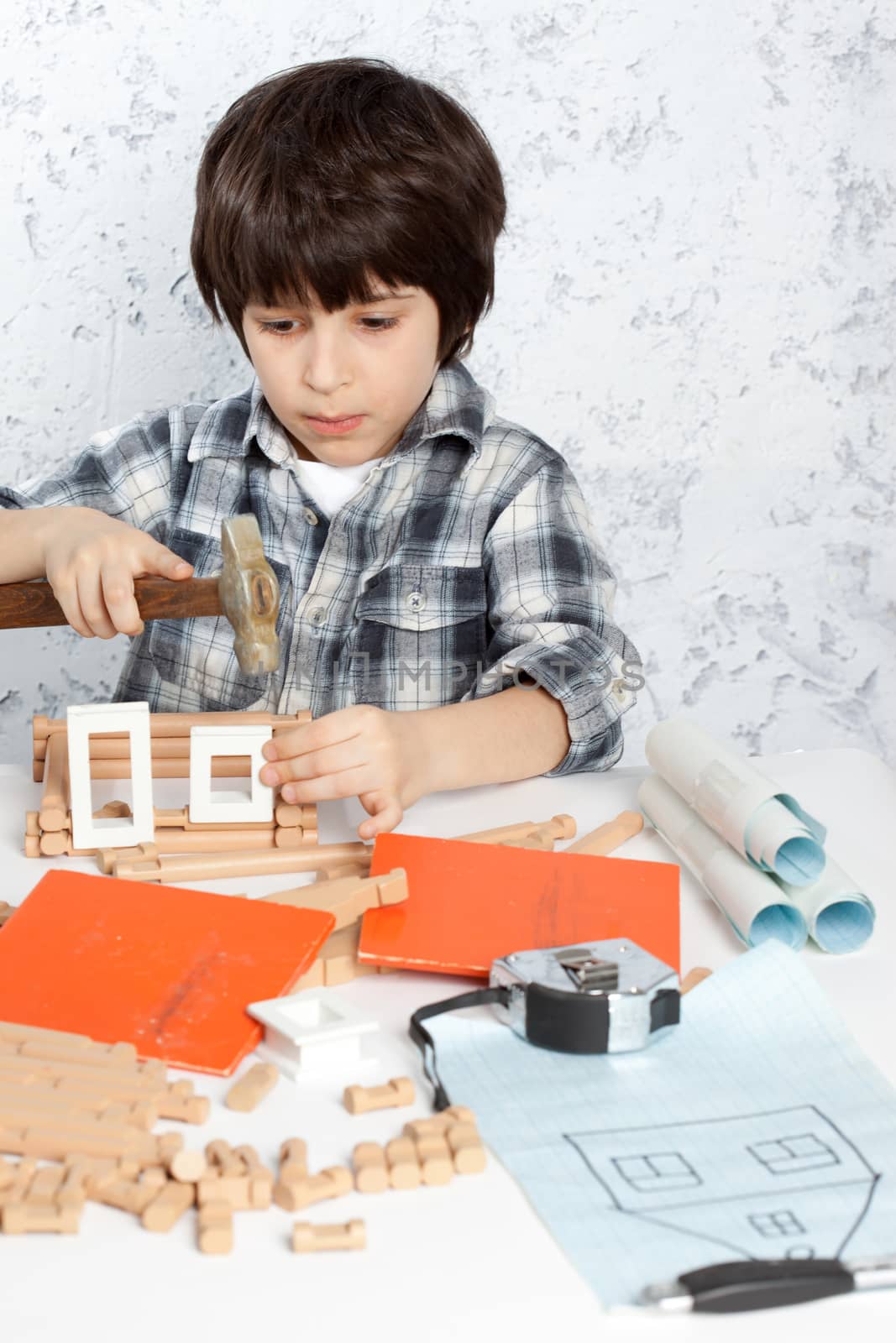 boy with hummer built a new home