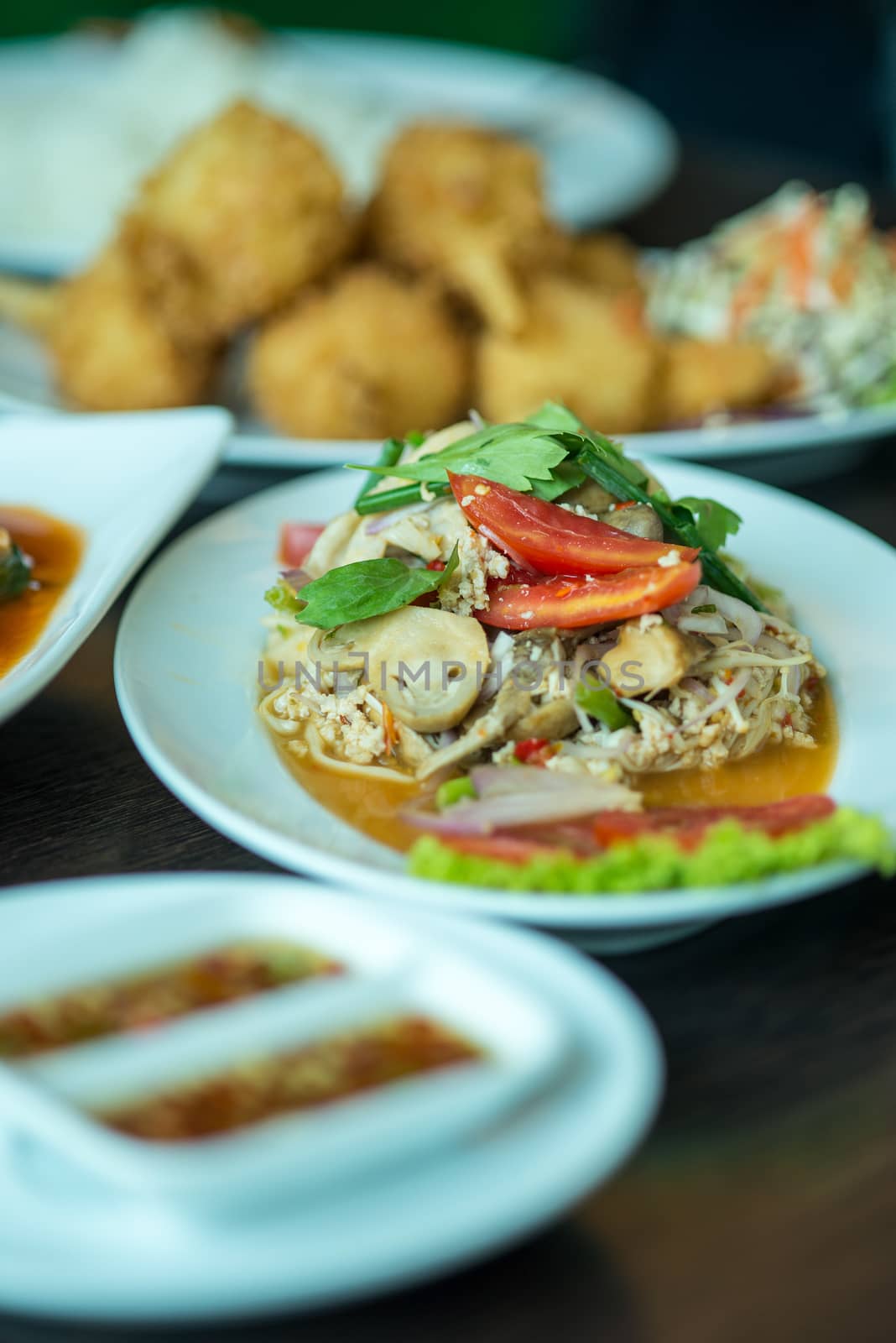 fried pork with sweet peppers, Thai food. by Yuri2012