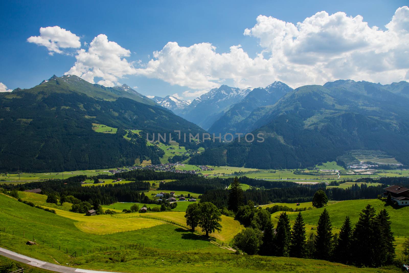 Small village in the high Alp mountains