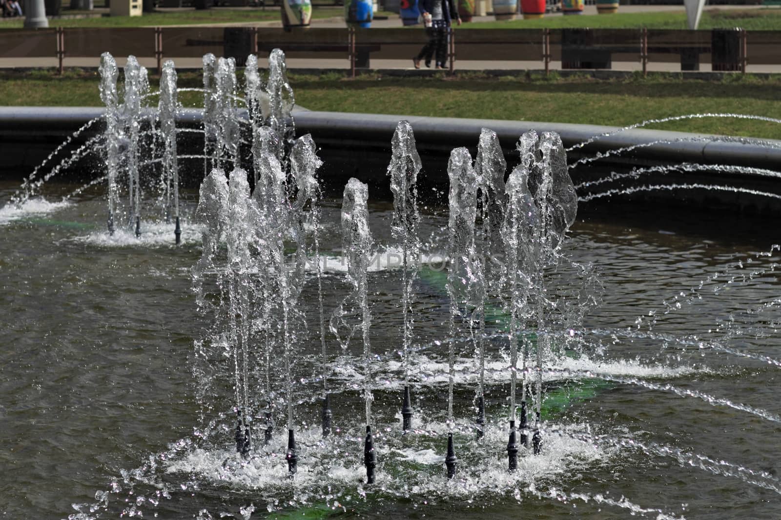 fountains in the city Park by victorych