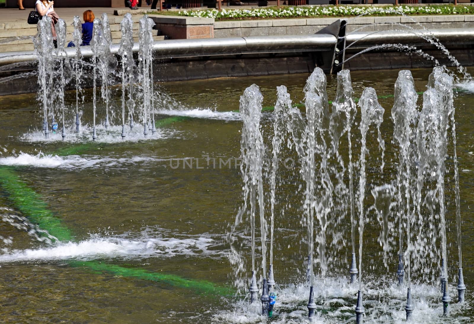 fountains in the city Park by victorych