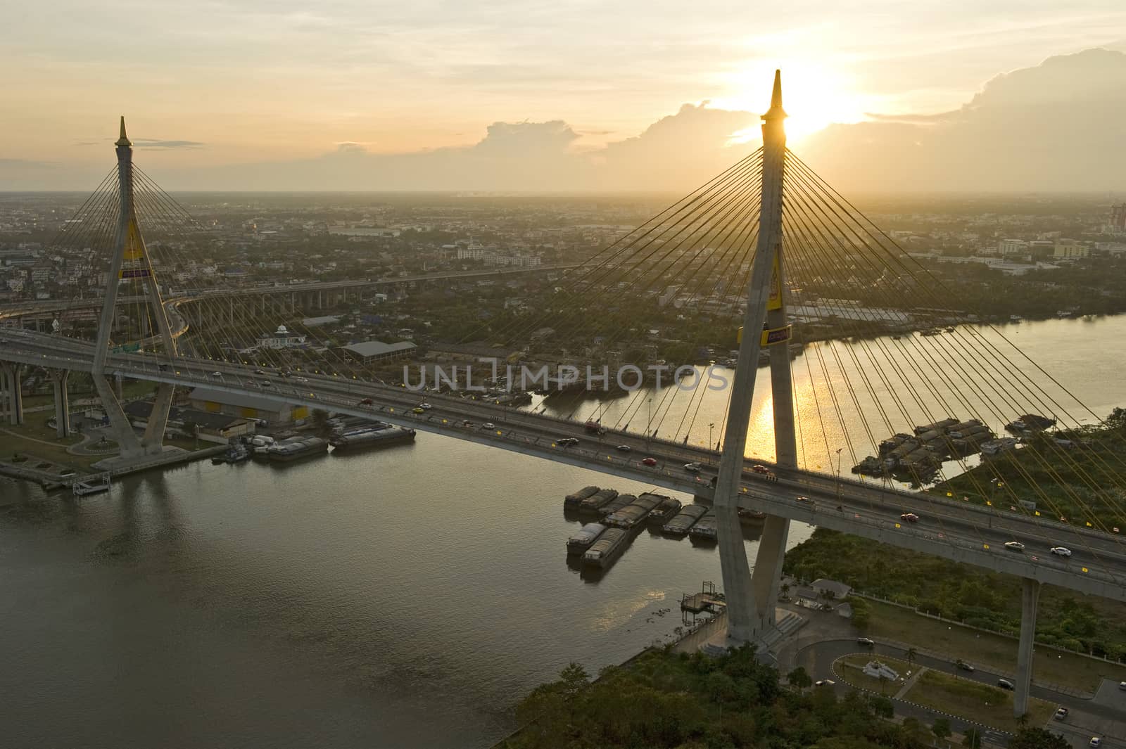 Bhumibol Bridge, Bangkok, Thailand