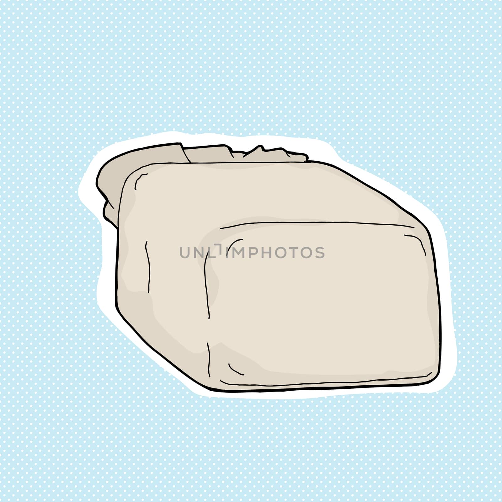 Generic loaf of bread on blue background