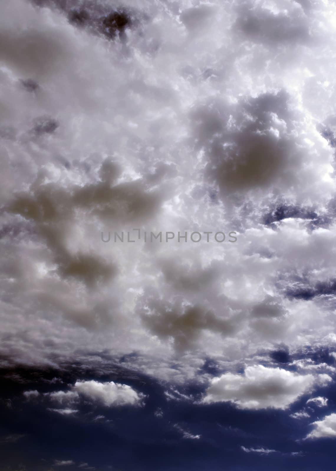 Fluffy Cloudy Deep Blue Sky Scape 081 by kobfujar