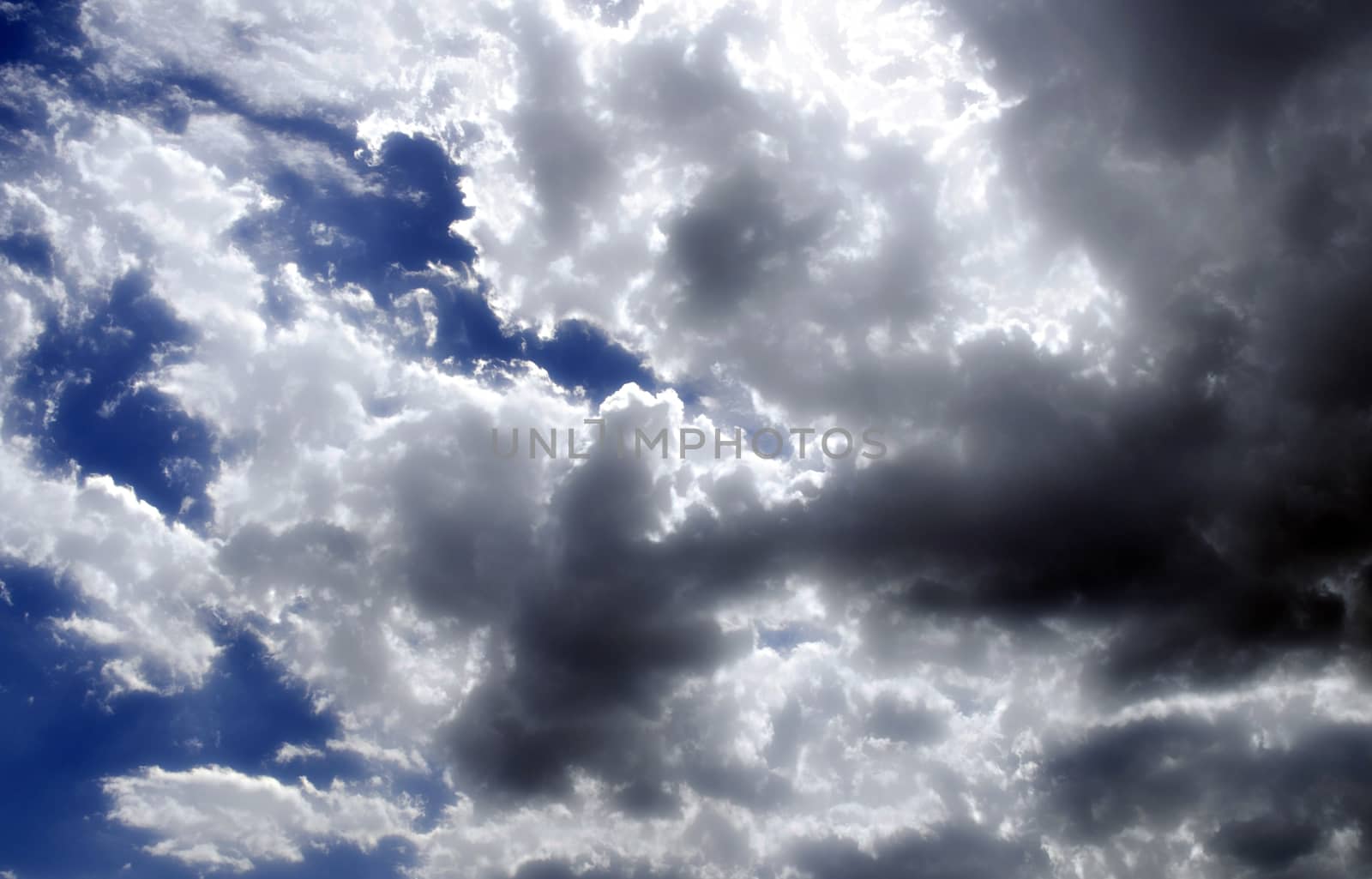 The Fluffy Cloudy Deep Blue Sky Scape 011