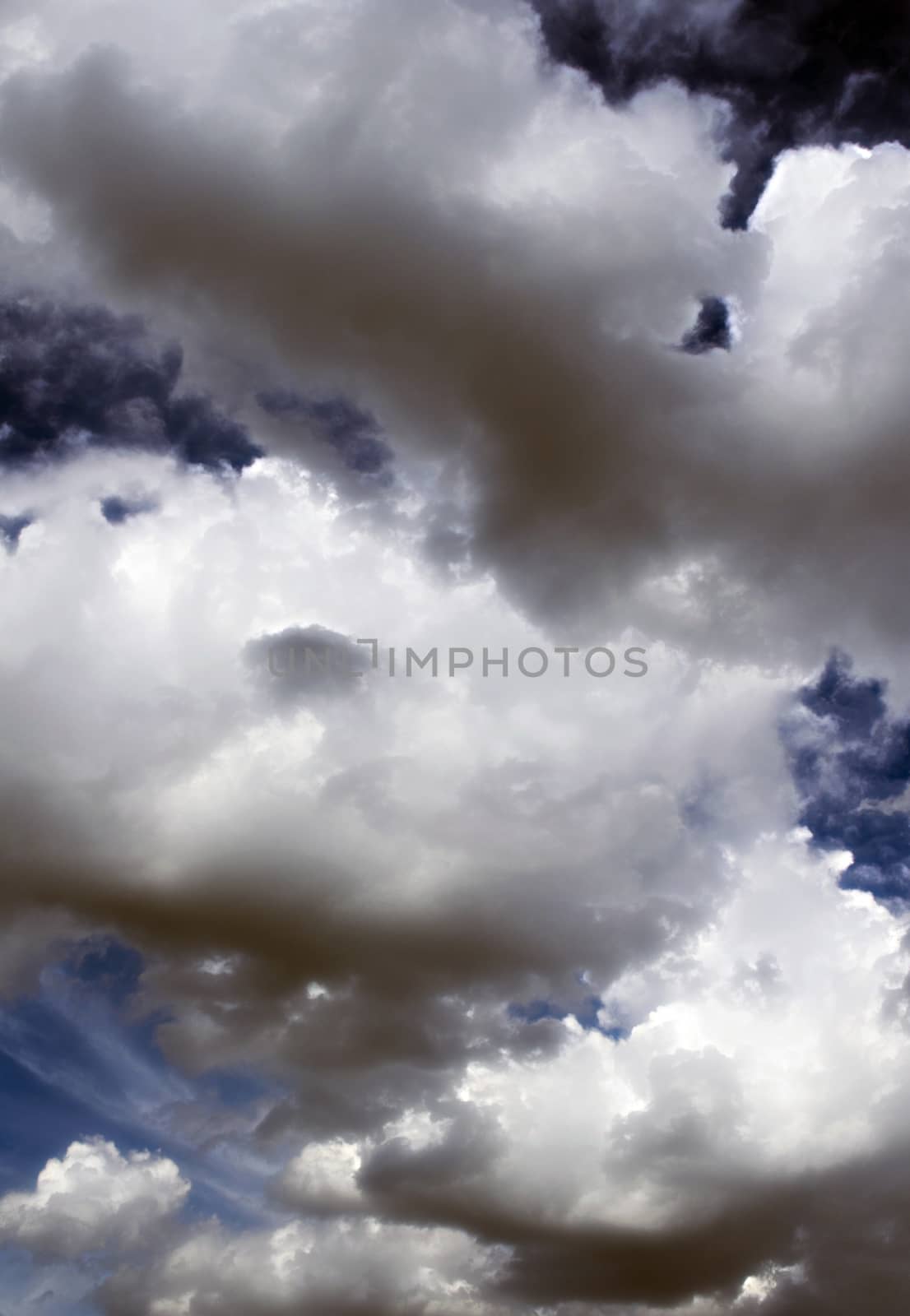 The Fluffy Cloudy Deep Blue Sky Scape 051