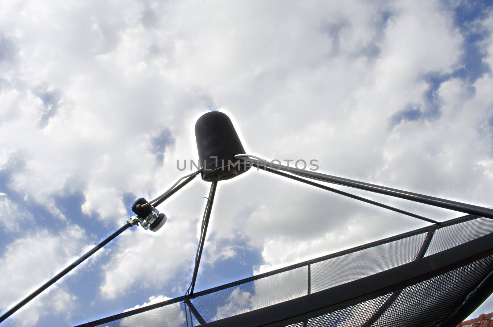 The Satellite Signal Wave Receiver Dish for Television