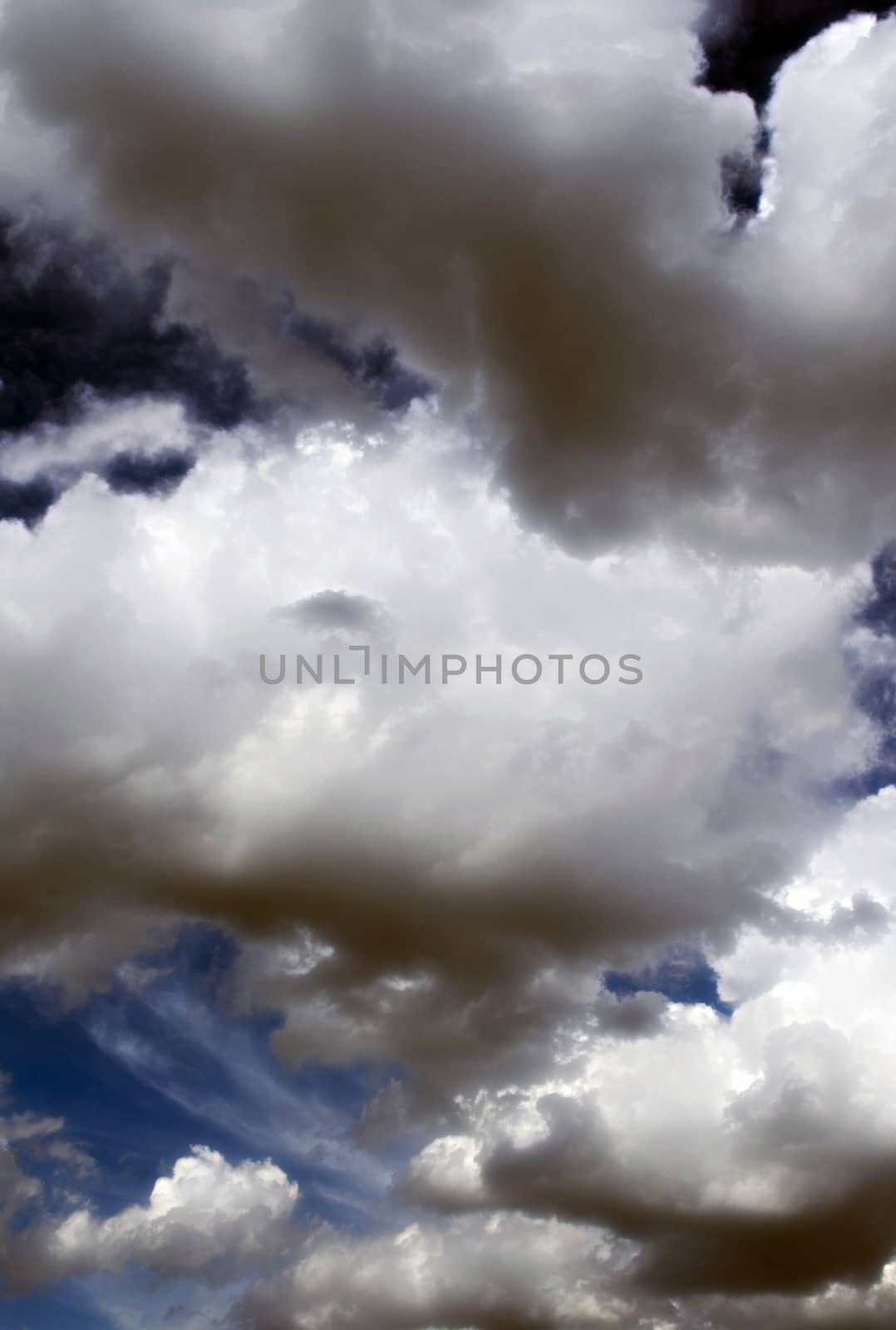 Fluffy Cloudy Deep Blue Sky Scape 071 by kobfujar