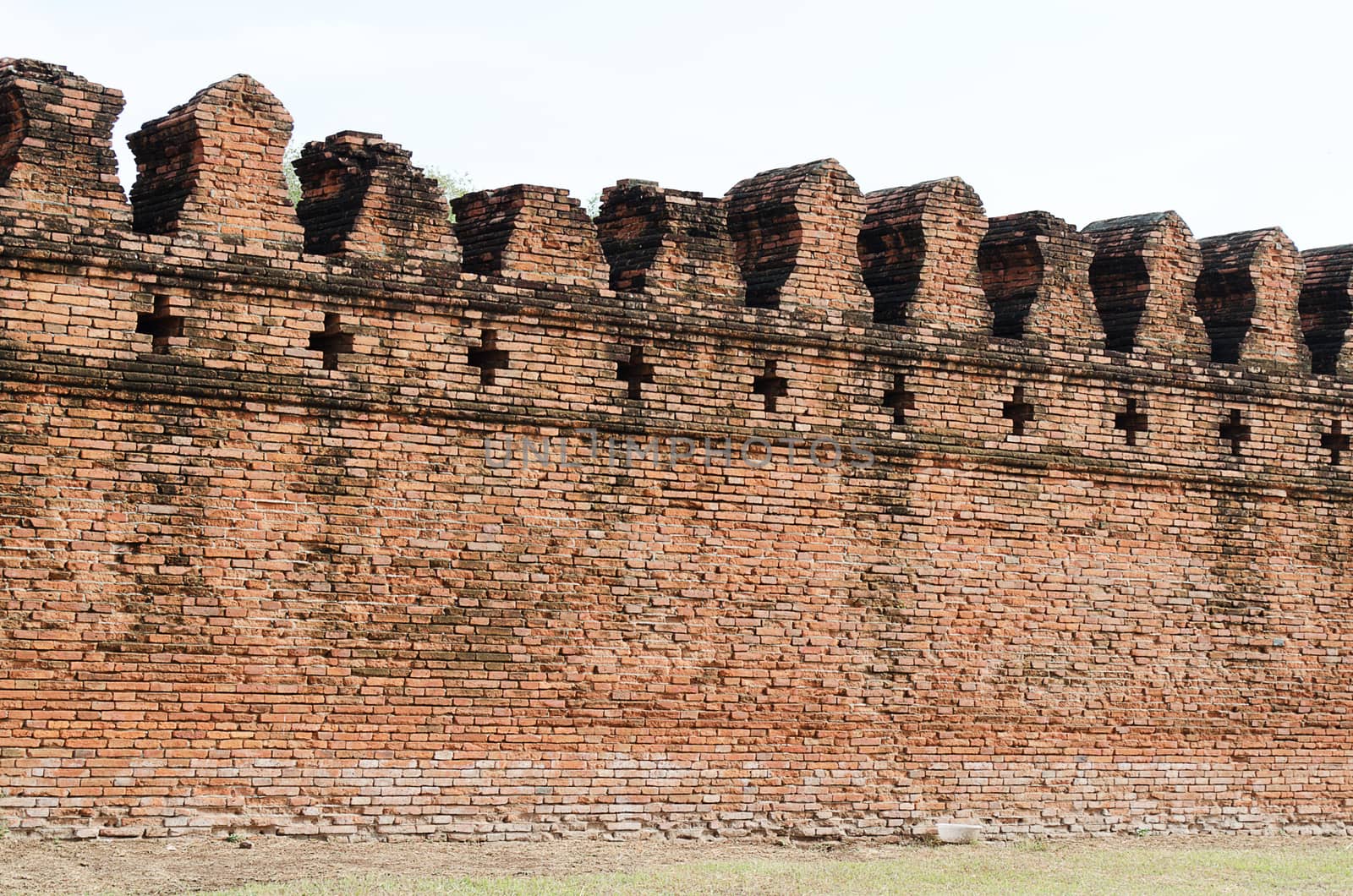 The Ancient Fortress Wall  of Ayuttaya Territory