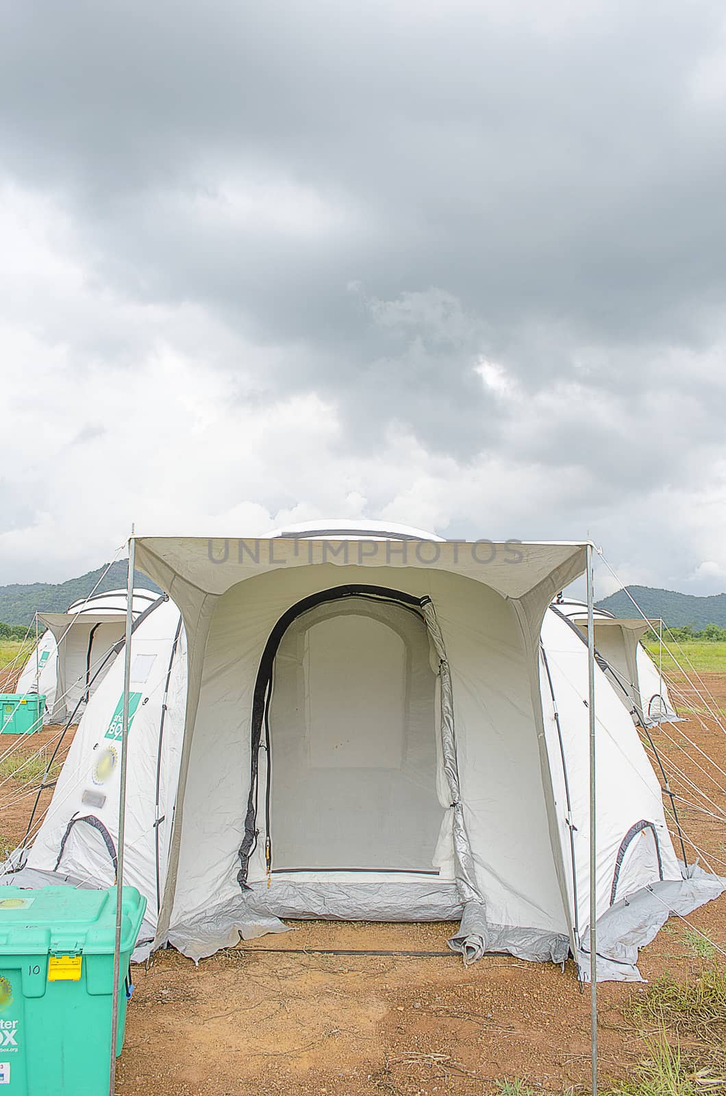 The Shelter Tent for Refuging from Natural Disaster.