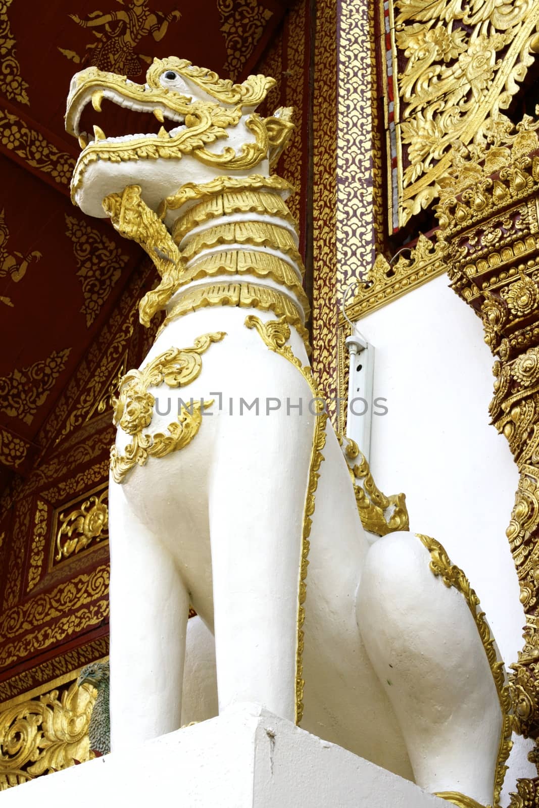 white singha sculpture at Chiangrai temple,Thailand