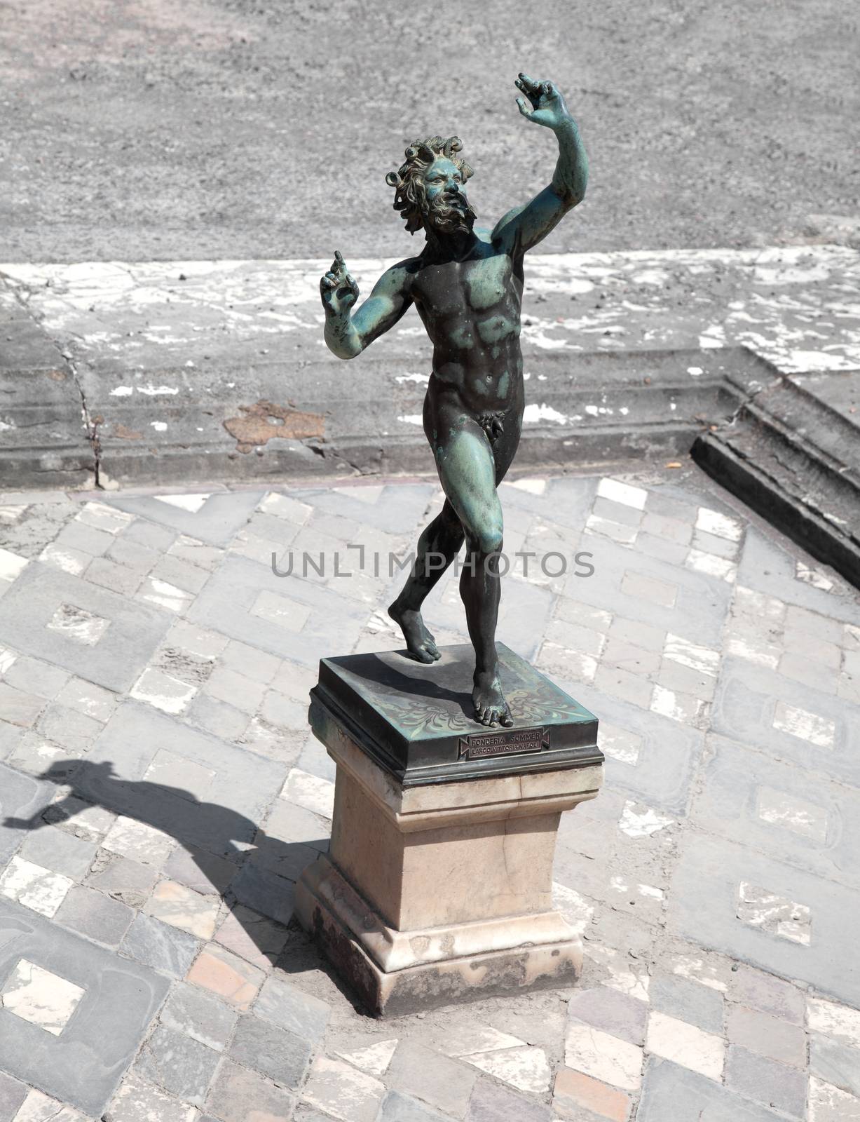 Dancing Faun statue, House of the Faun, Pompeii