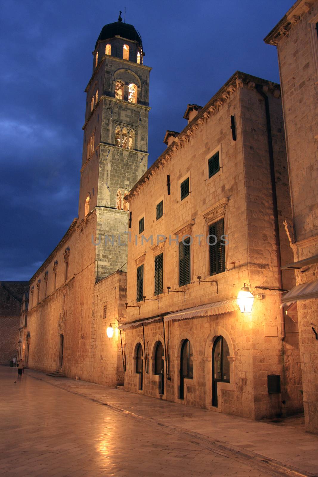 Old town at night, Dubrovnik, Croatia