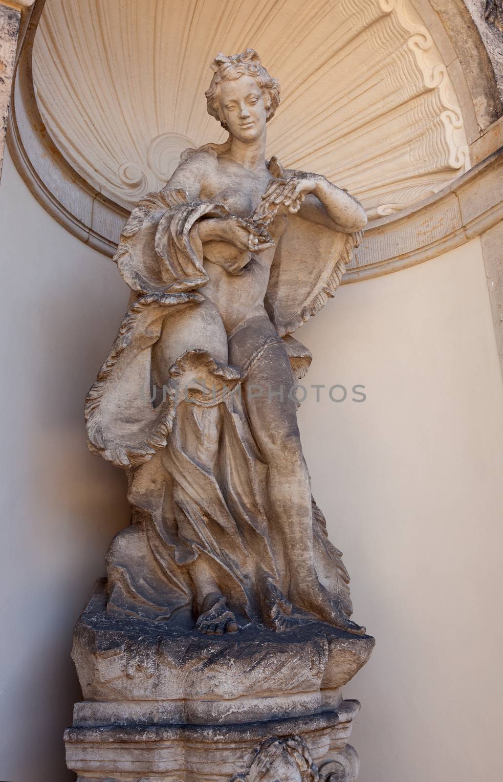 sculpture in the palace in Dresden, eastern Germany, built in Ro by motorolka