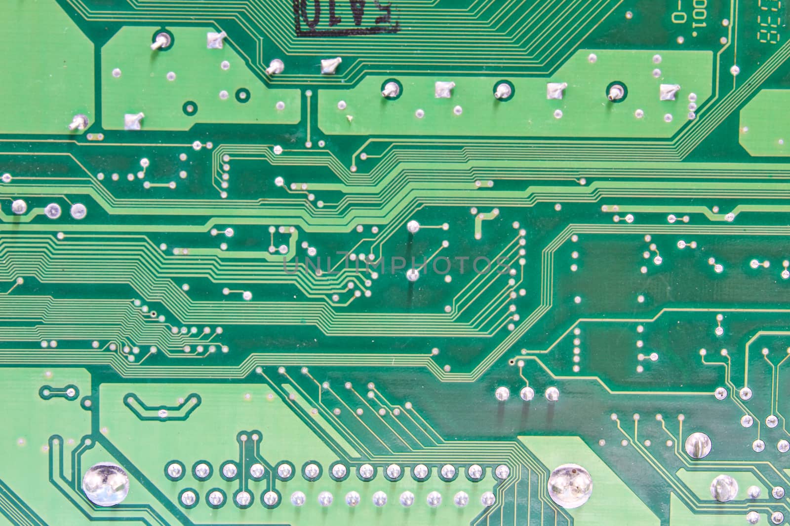 Abstract background with old computer circuit board by forest71