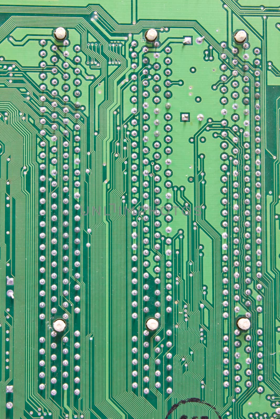 Abstract background with old computer circuit board by forest71