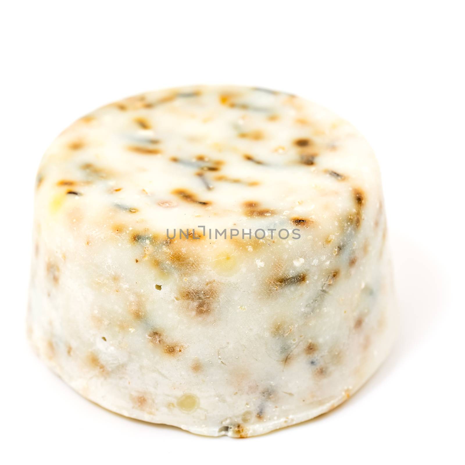 Natural Handmade Rosemary Soap over white background