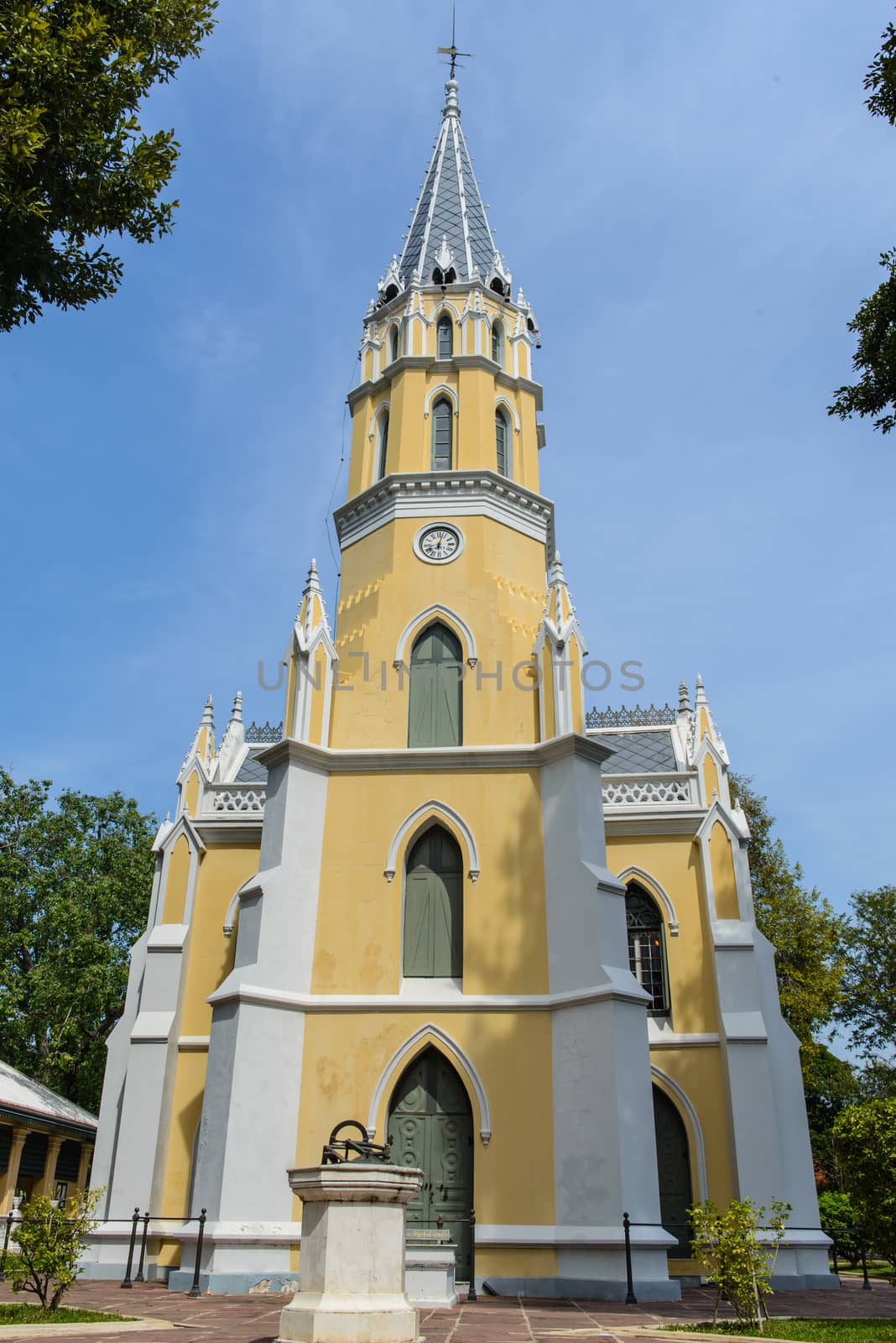 Church in Wat Niwet Thammaprawat at ayutthaya ,thailand