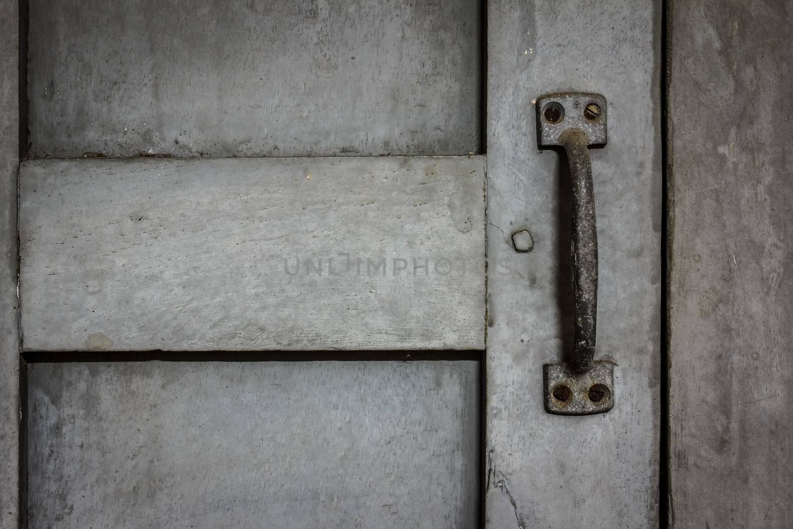 Window Handles on the gray of old windows