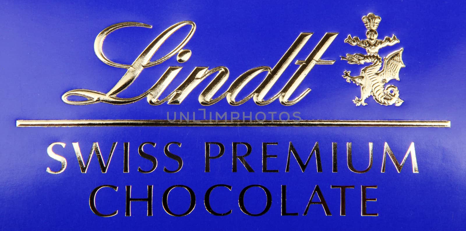 AYTOS, BULGARIA - MAY 10, 2014: Lindt Swiss milk chocolate. Lind by nenov