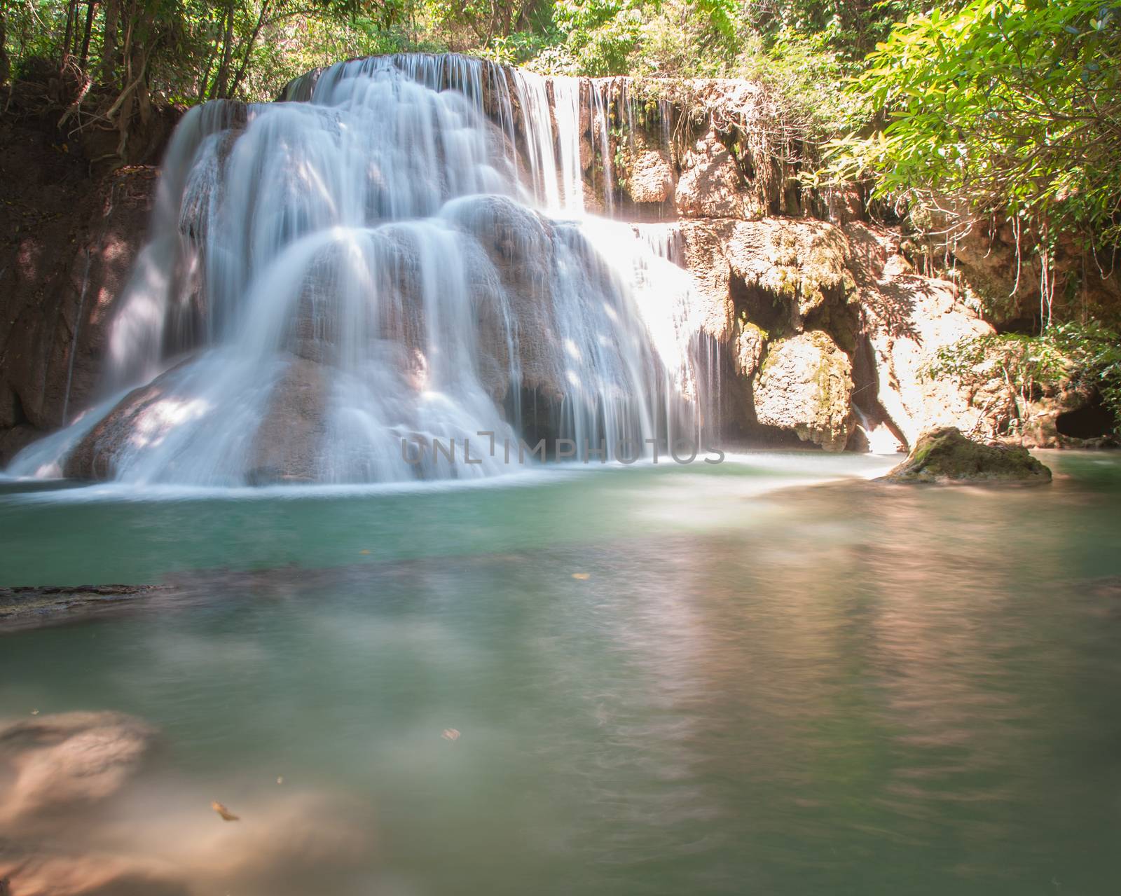 Waterfall Huay Mae Kamin Park by Sorapop