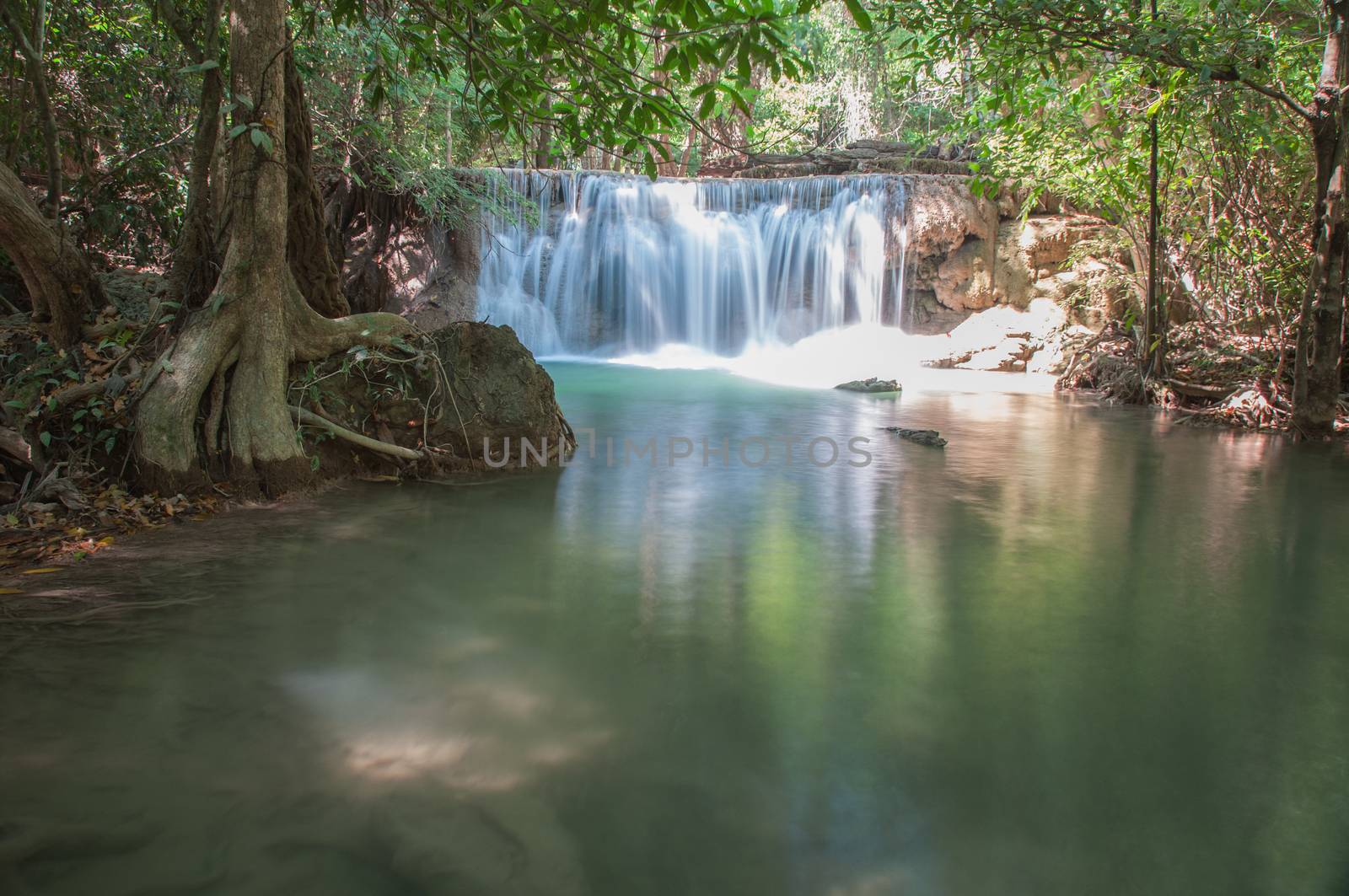 Waterfall  Huay Mae Kamin Kanchanaburi of Thailand