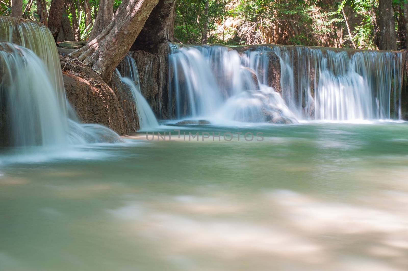 Waterfall  Huay Mae Kamin Kanchanaburi of Thailand