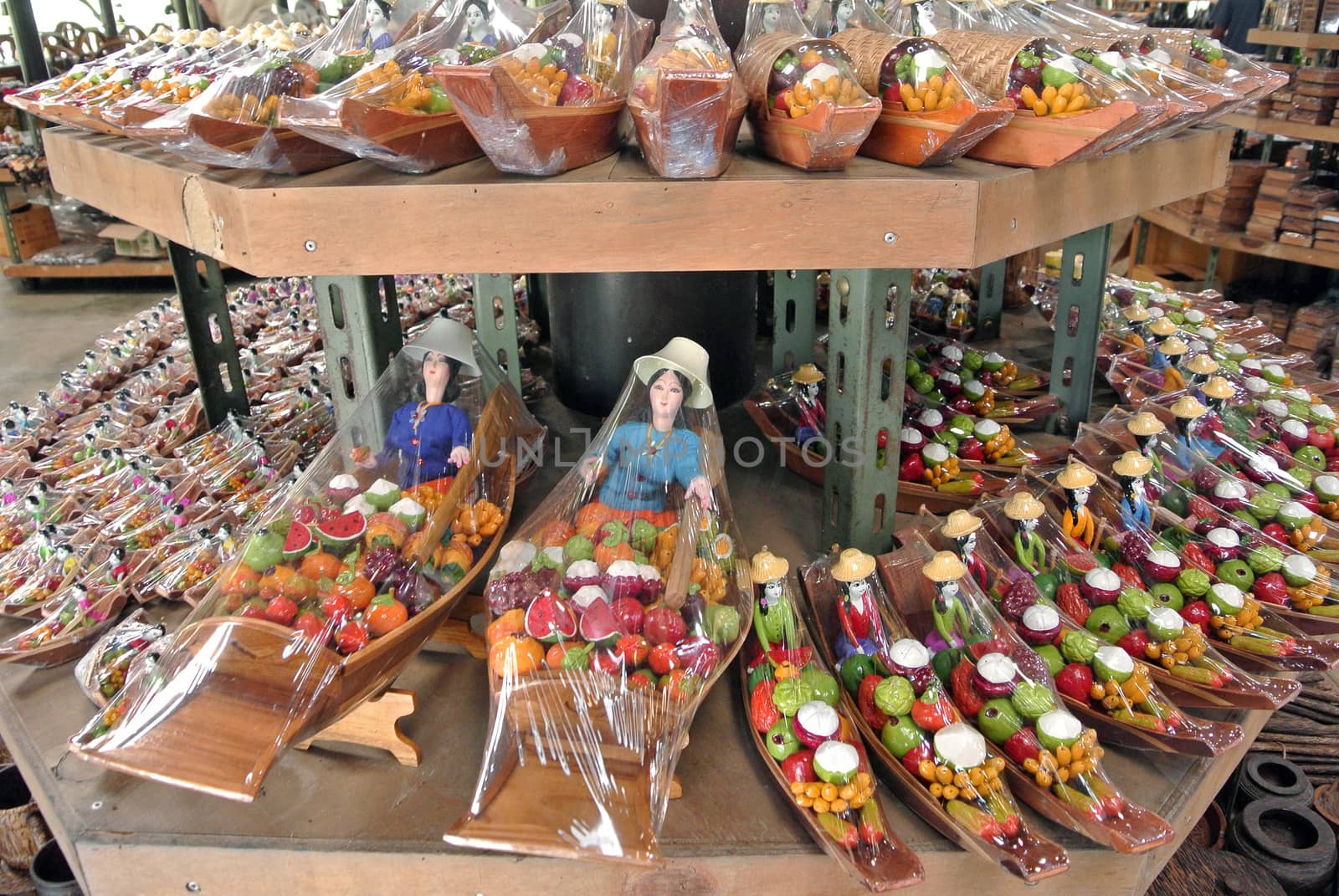 souvenir in floating market, Thailand. by think4photop