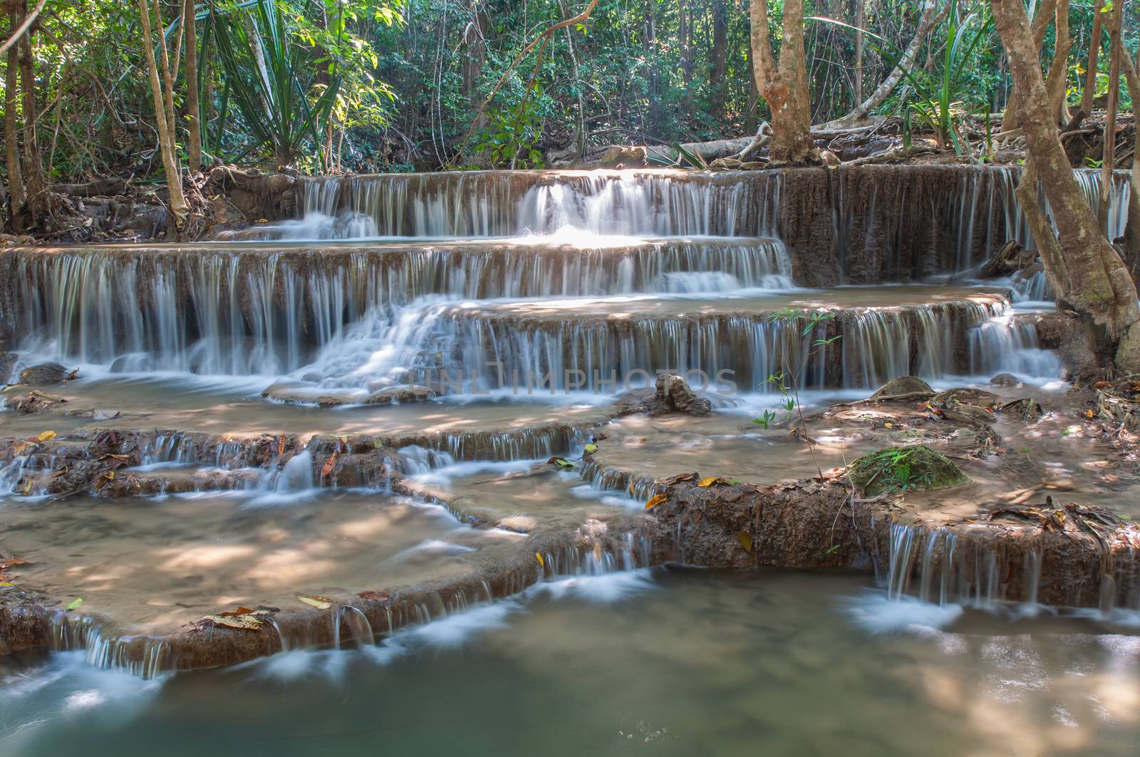 Waterfall Huay Mae Kamin Park by Sorapop