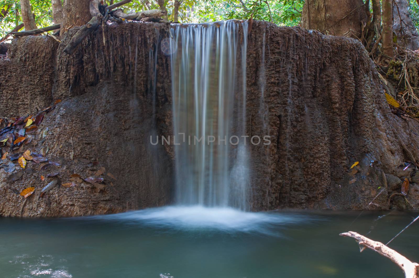 Waterfall  Huay Mae Kamin Kanchanaburi of Thailand