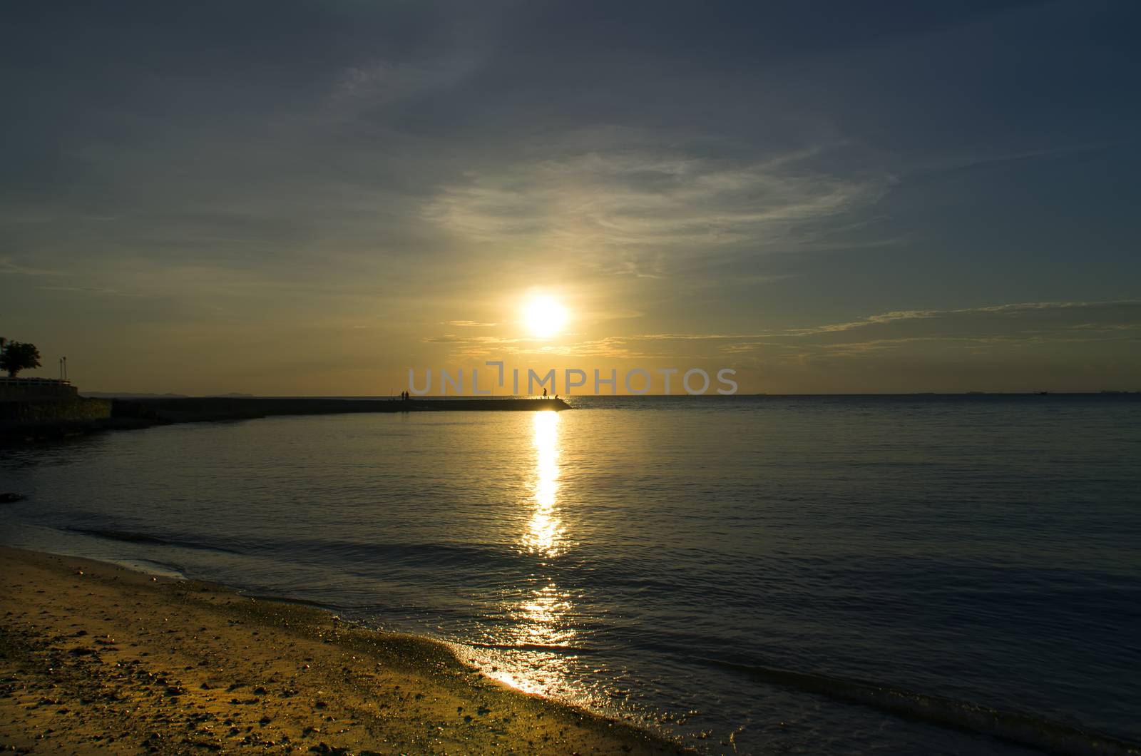 Wong Amat Pier. North of Pattaya City, Thailand.