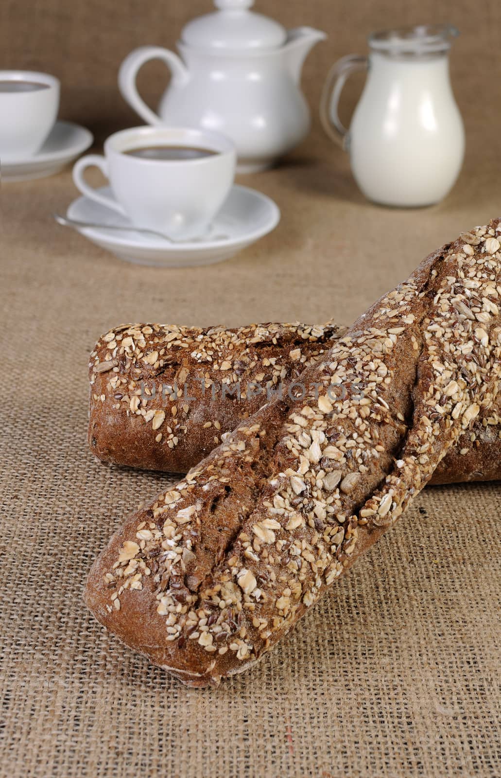 Baguette from rye flour with cereals by Apolonia