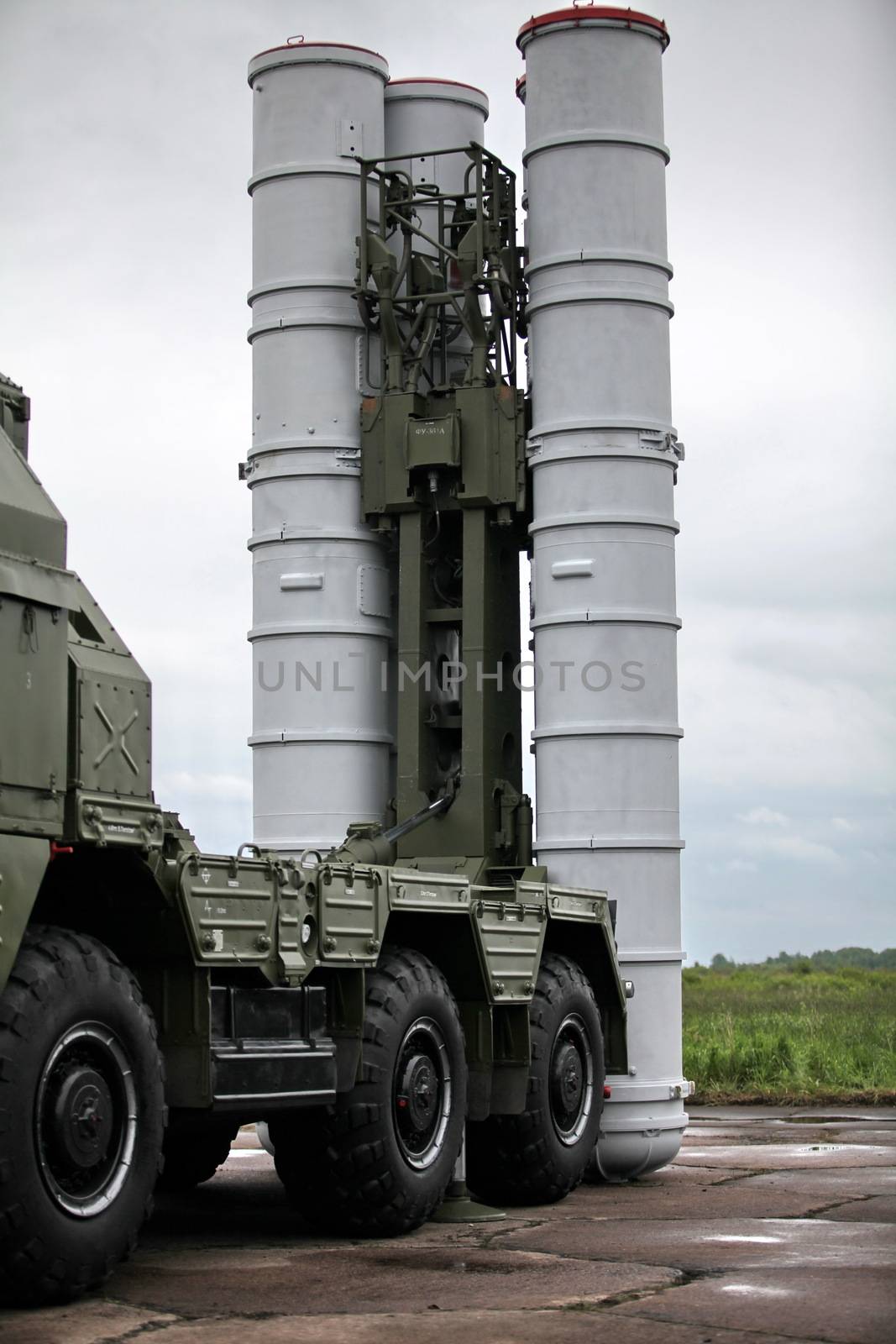 Russian mobile missile launcher on the position