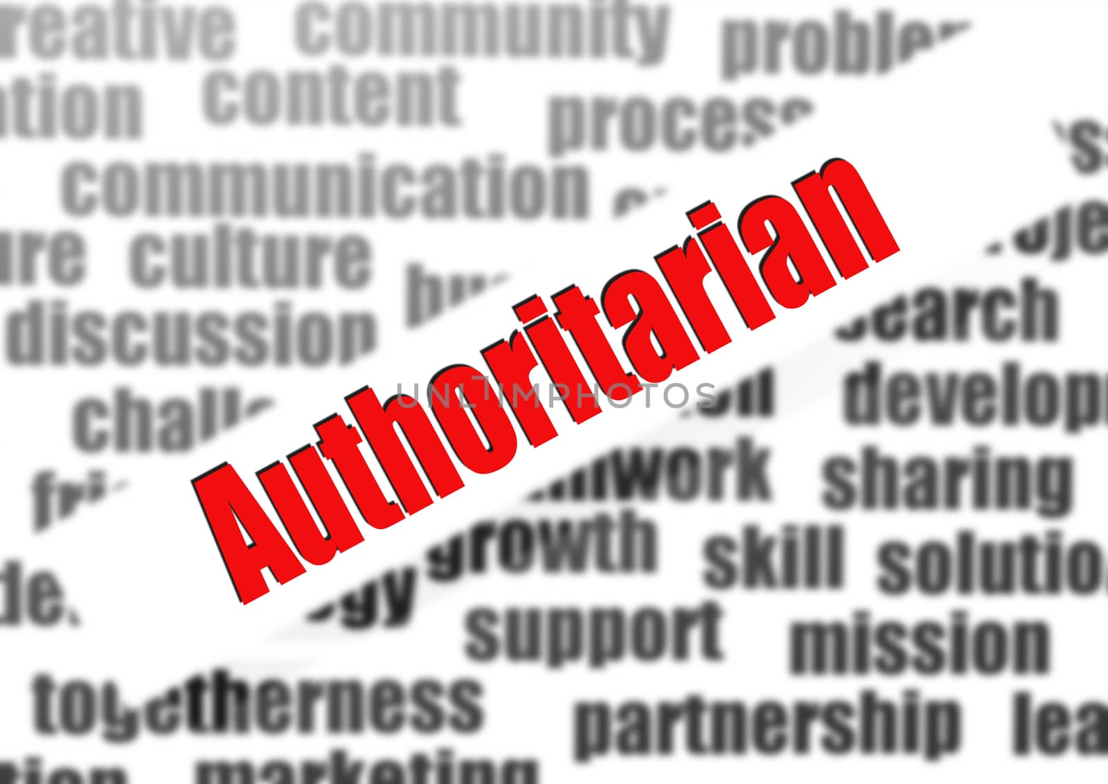 Authoritarian word cloud