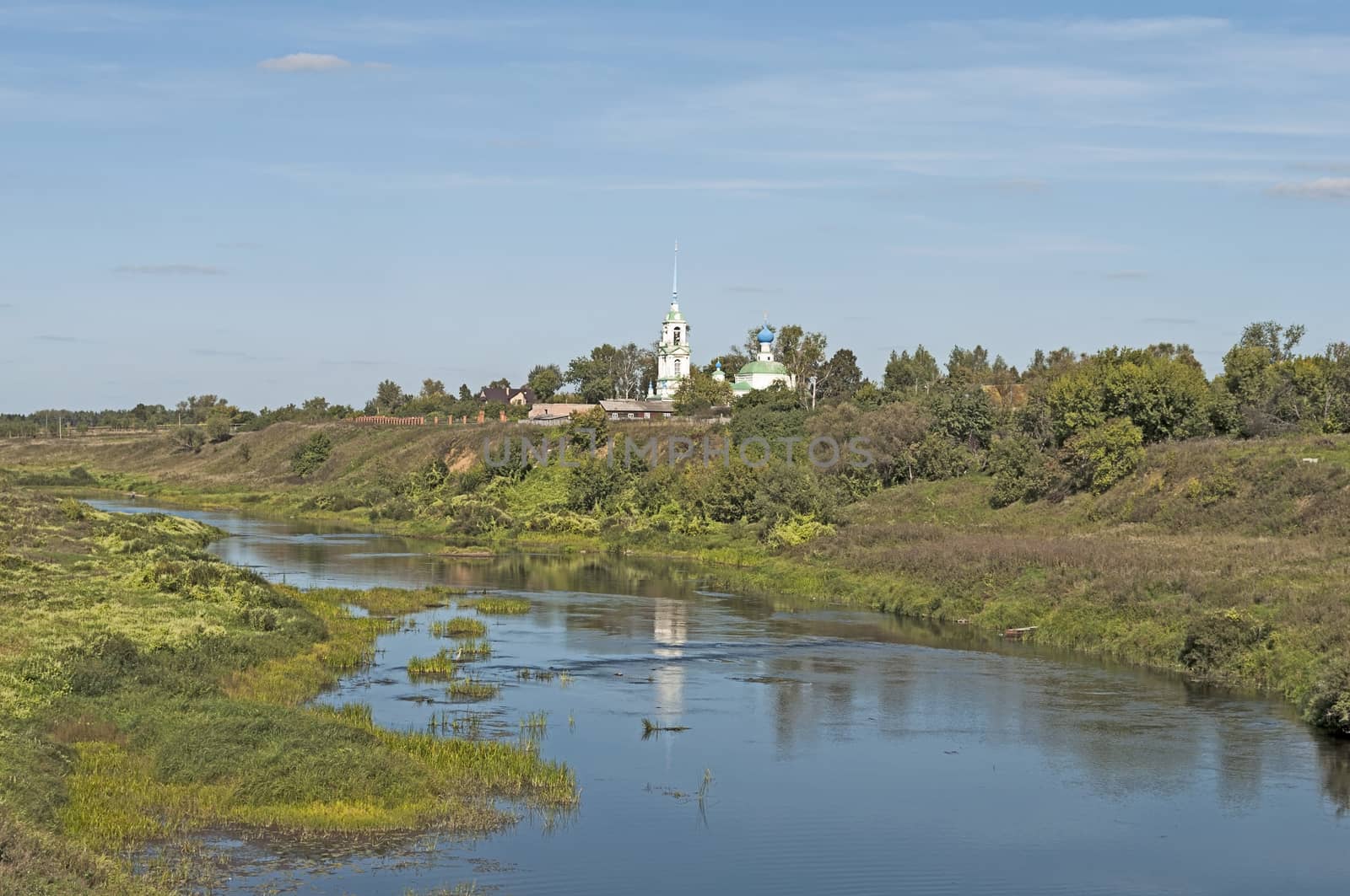 Nerl River near the village of Kibergino, middle Russia