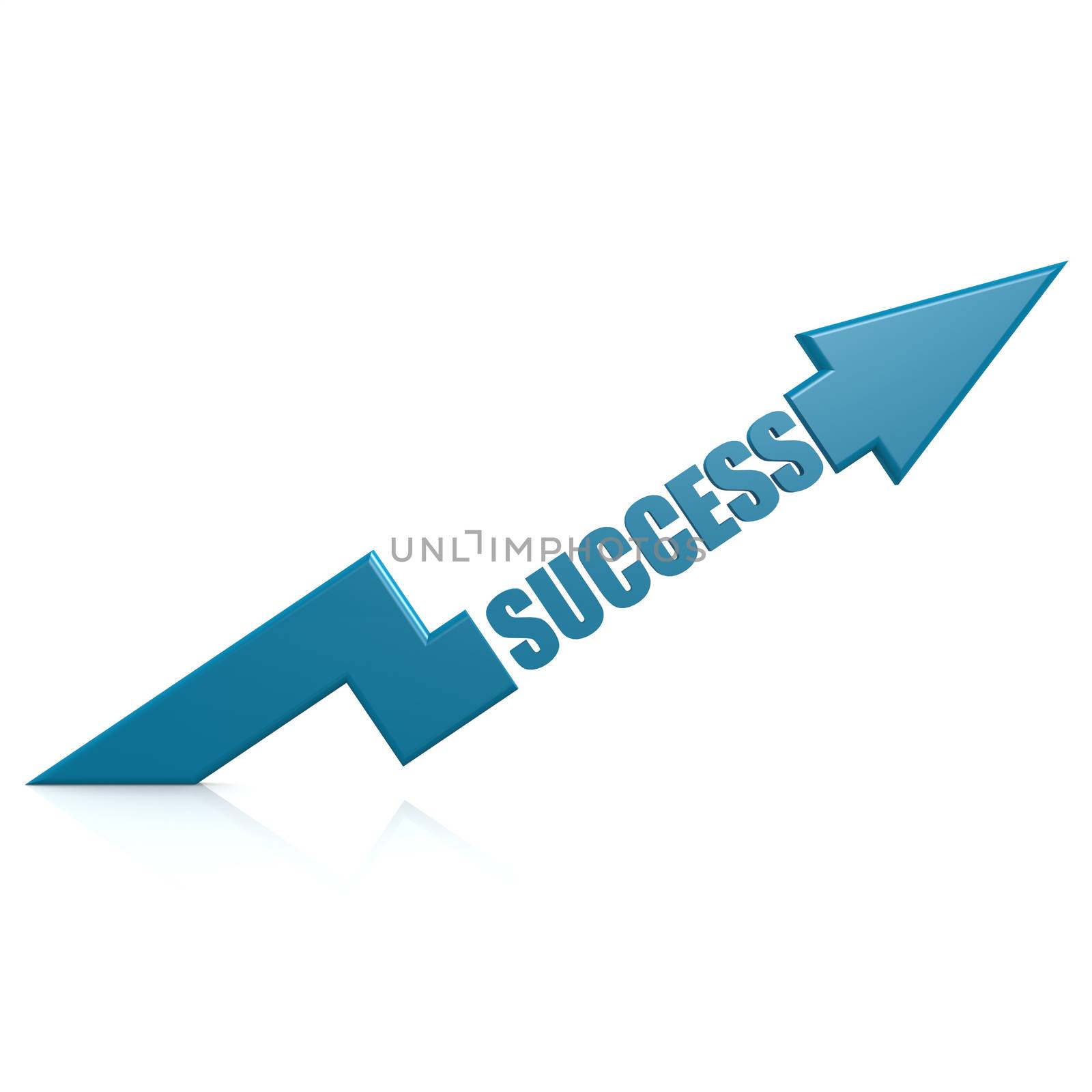 Success arrow up blue