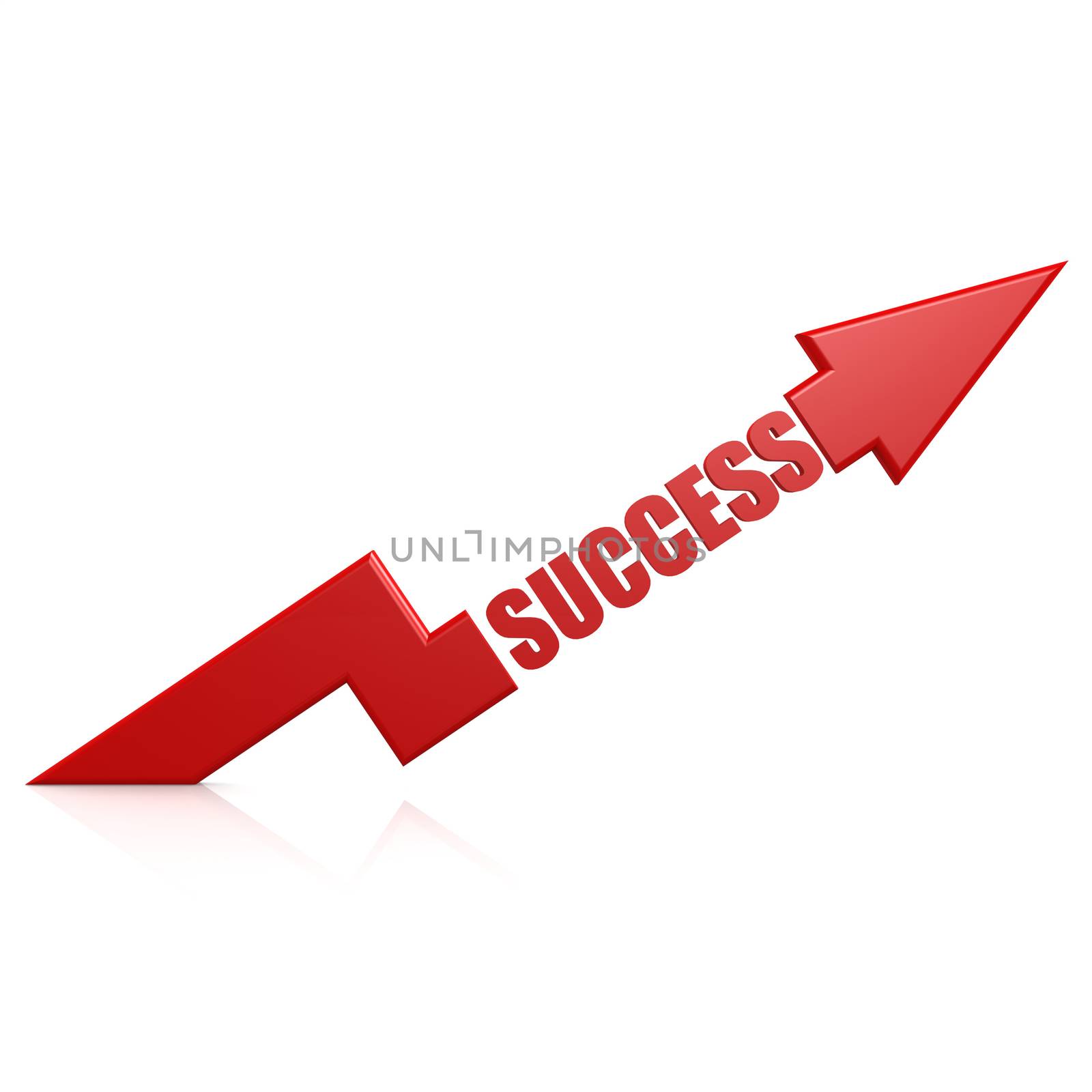 Success arrow up red