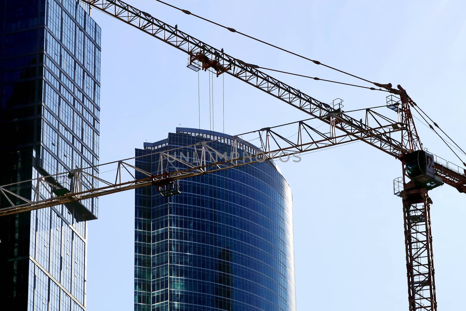 high-rise buildings, construction of Moscow-city