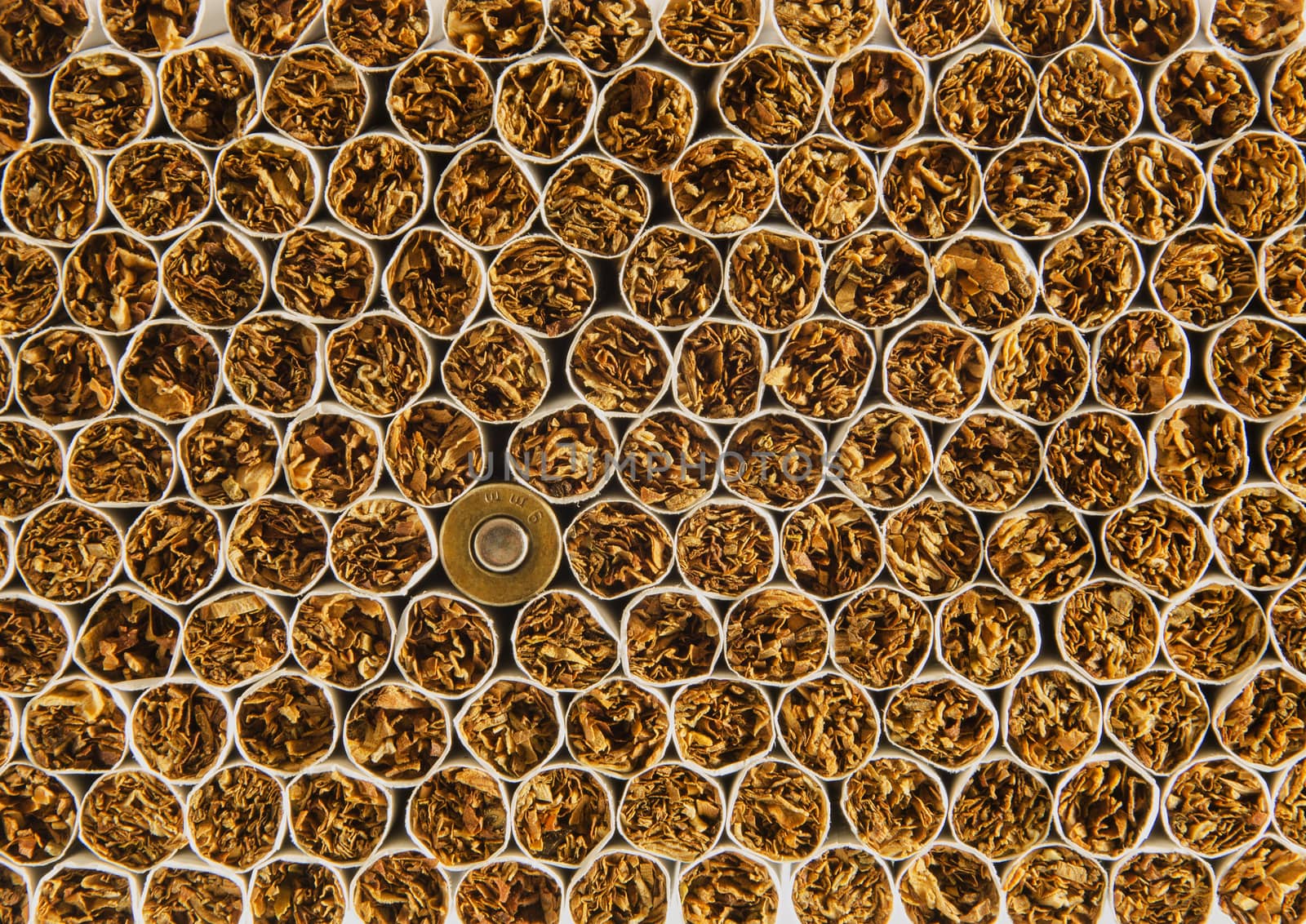 background of a large Number of cigarettes and one sleeve