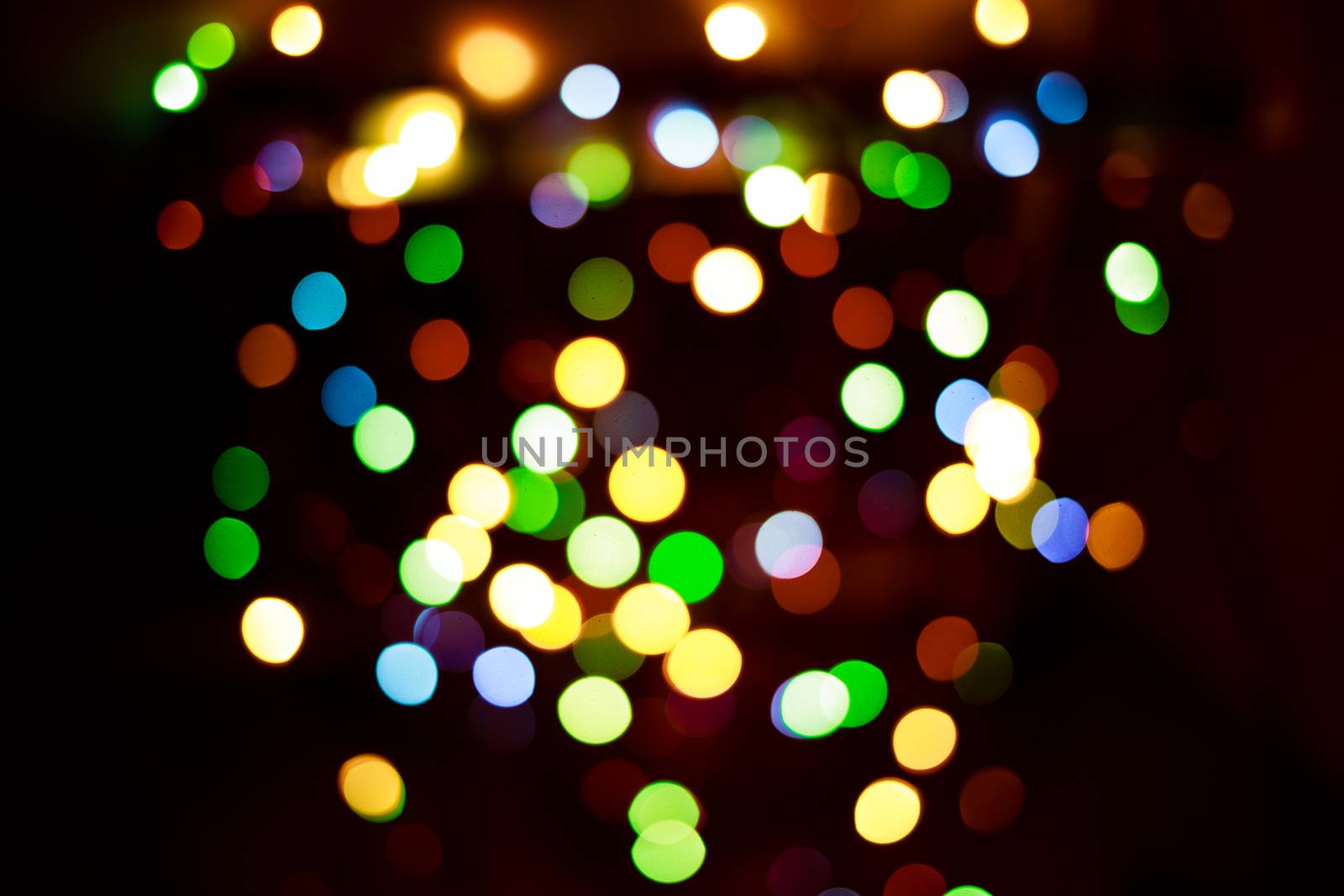 Christmas colorful abstract background in defocus shot closeup