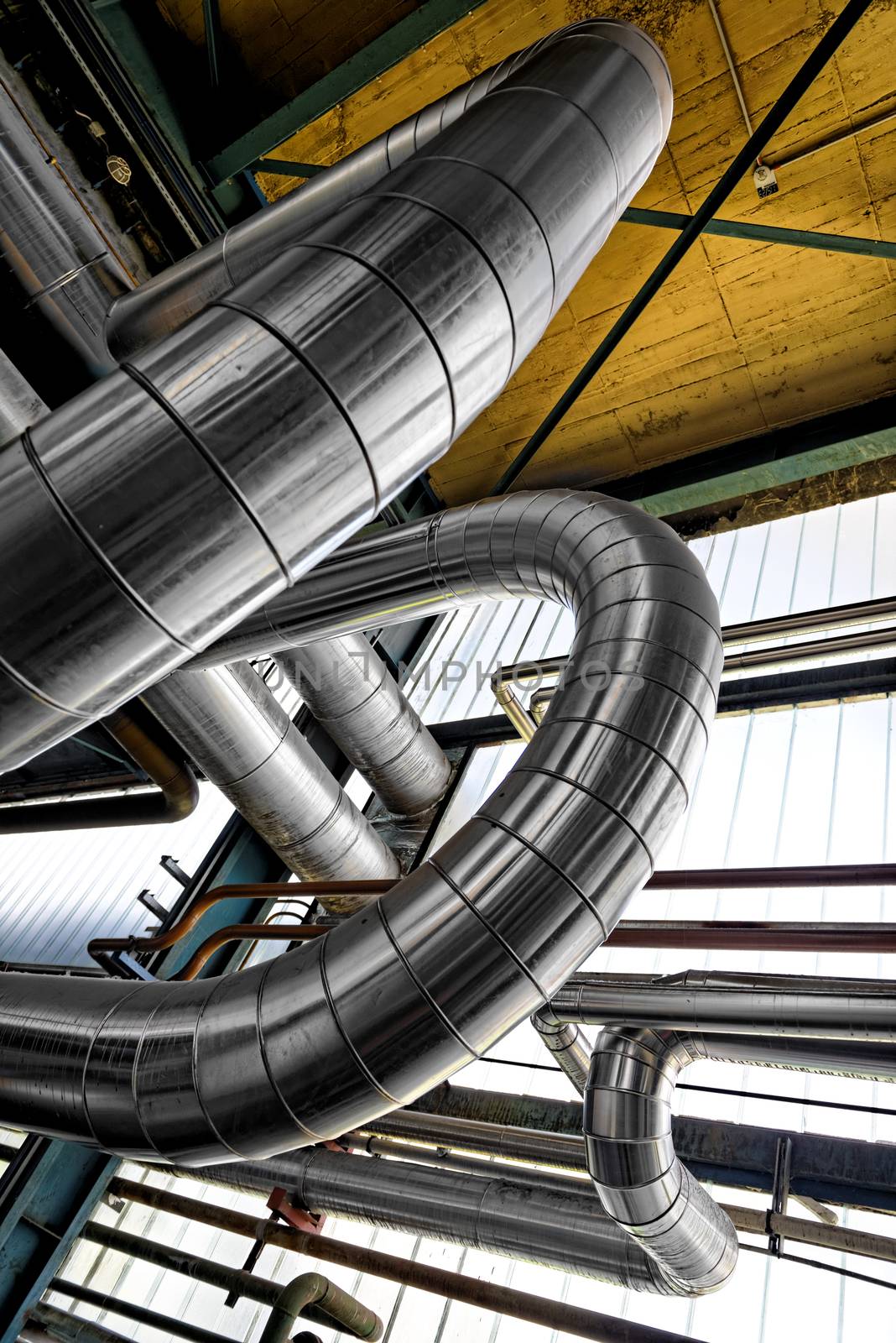 Industrial pipes in a thermal power plant by svedoliver