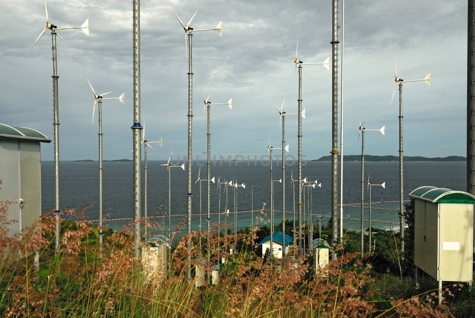 Windturbine in koh lan, pattaya, thailand by think4photop