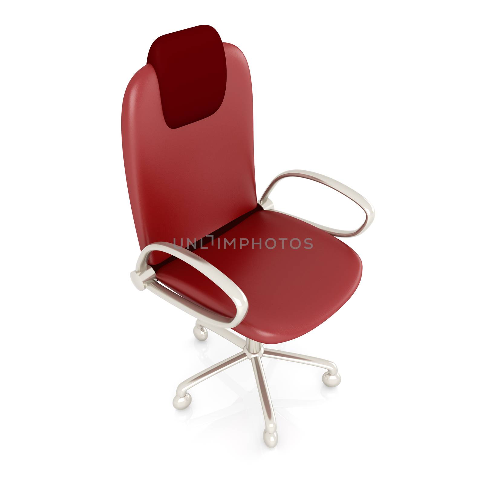 3D rendered office chair. Isolated on white.