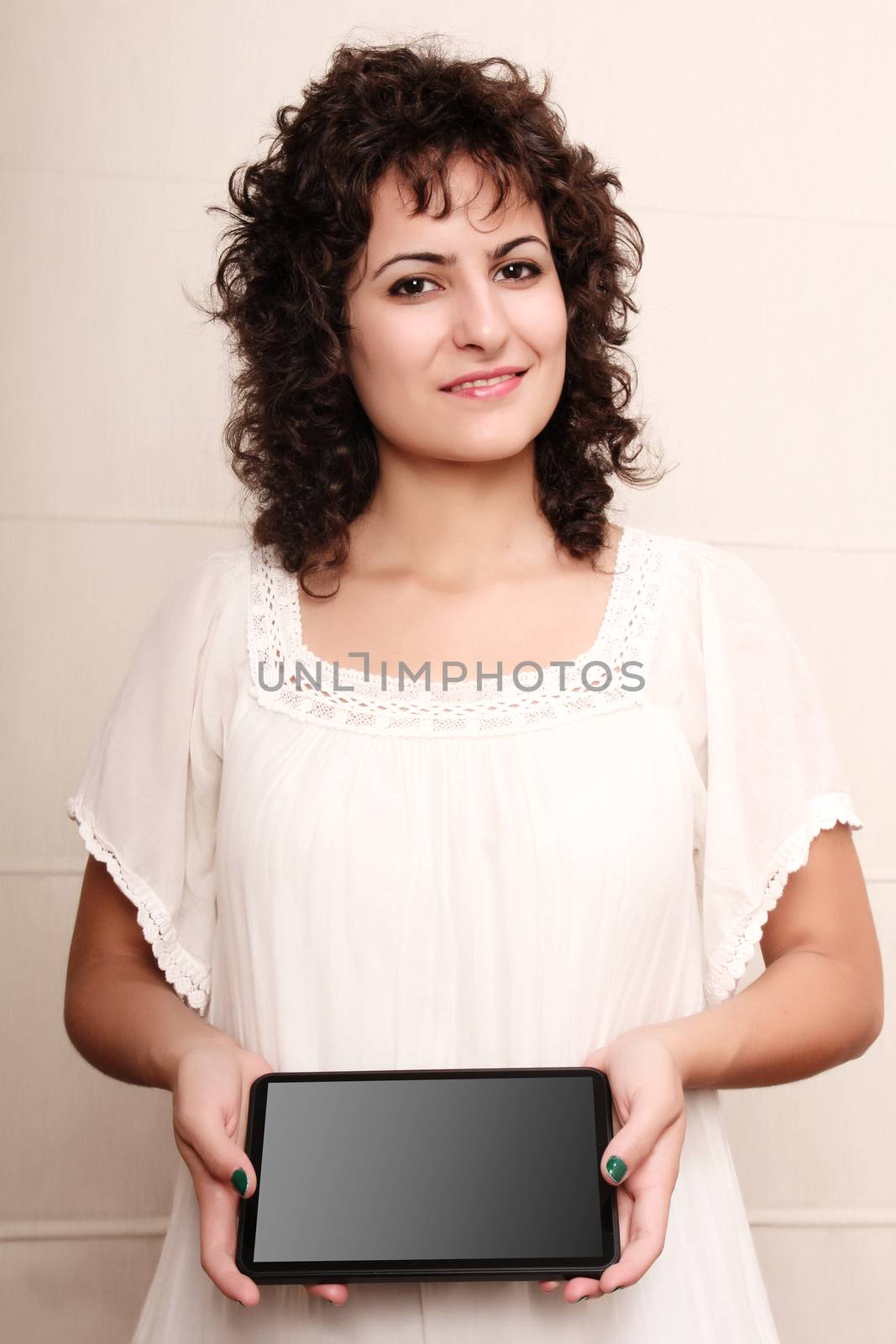 Woman with a Tablet PC by Spectral