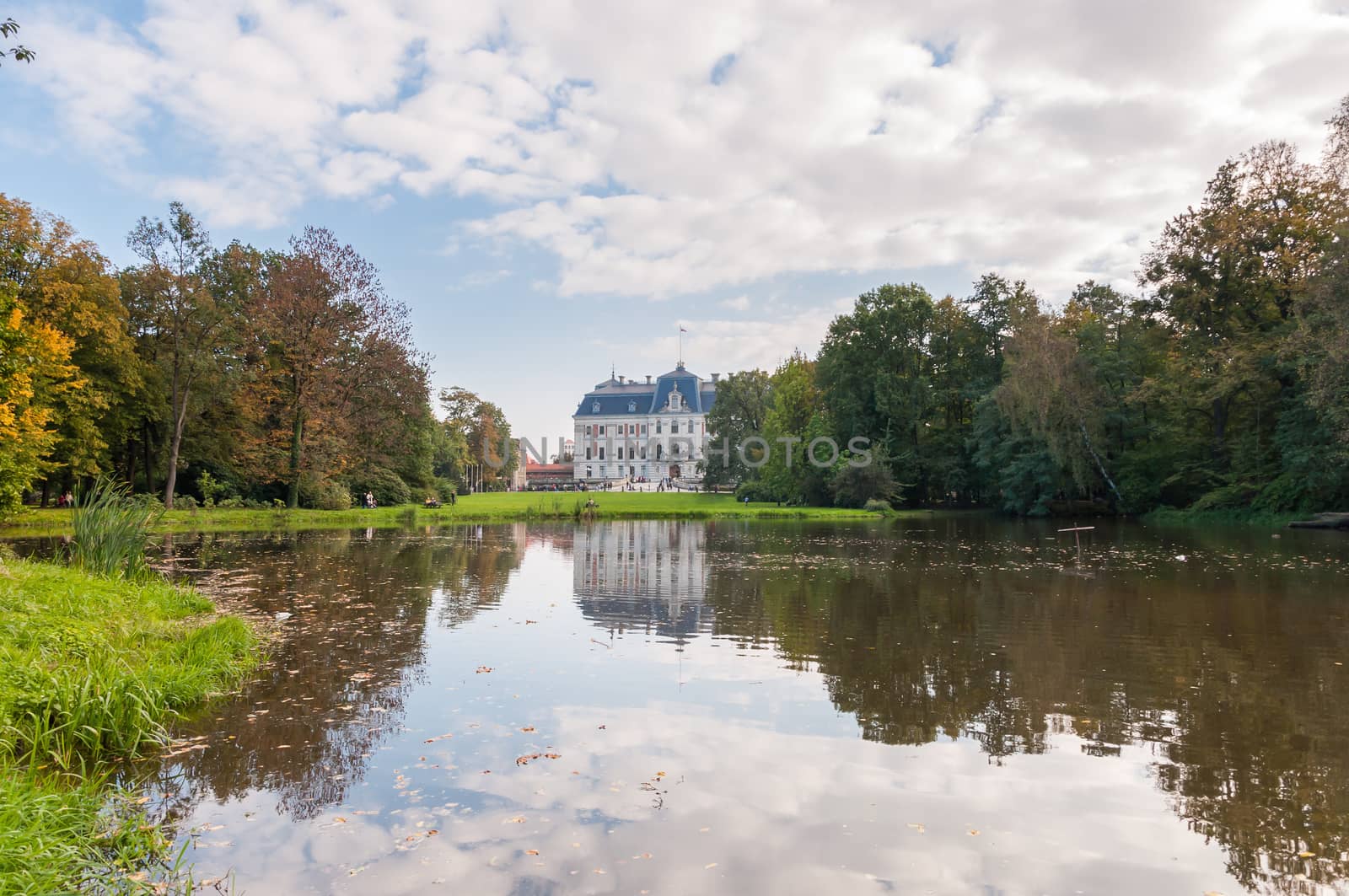 Park and castle in Pszczyna by mkos83