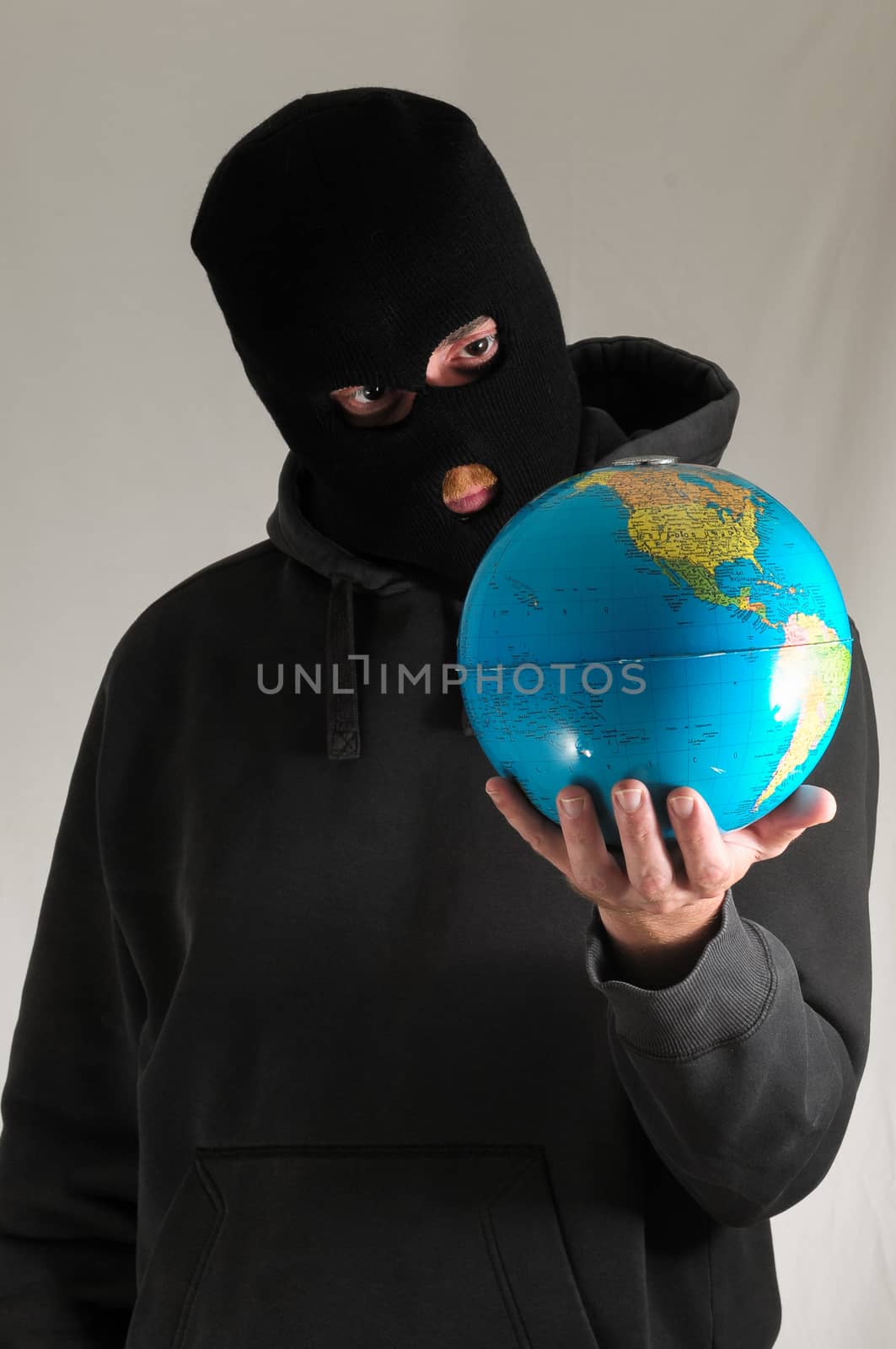 Man Holding a Globe Earth by underworld