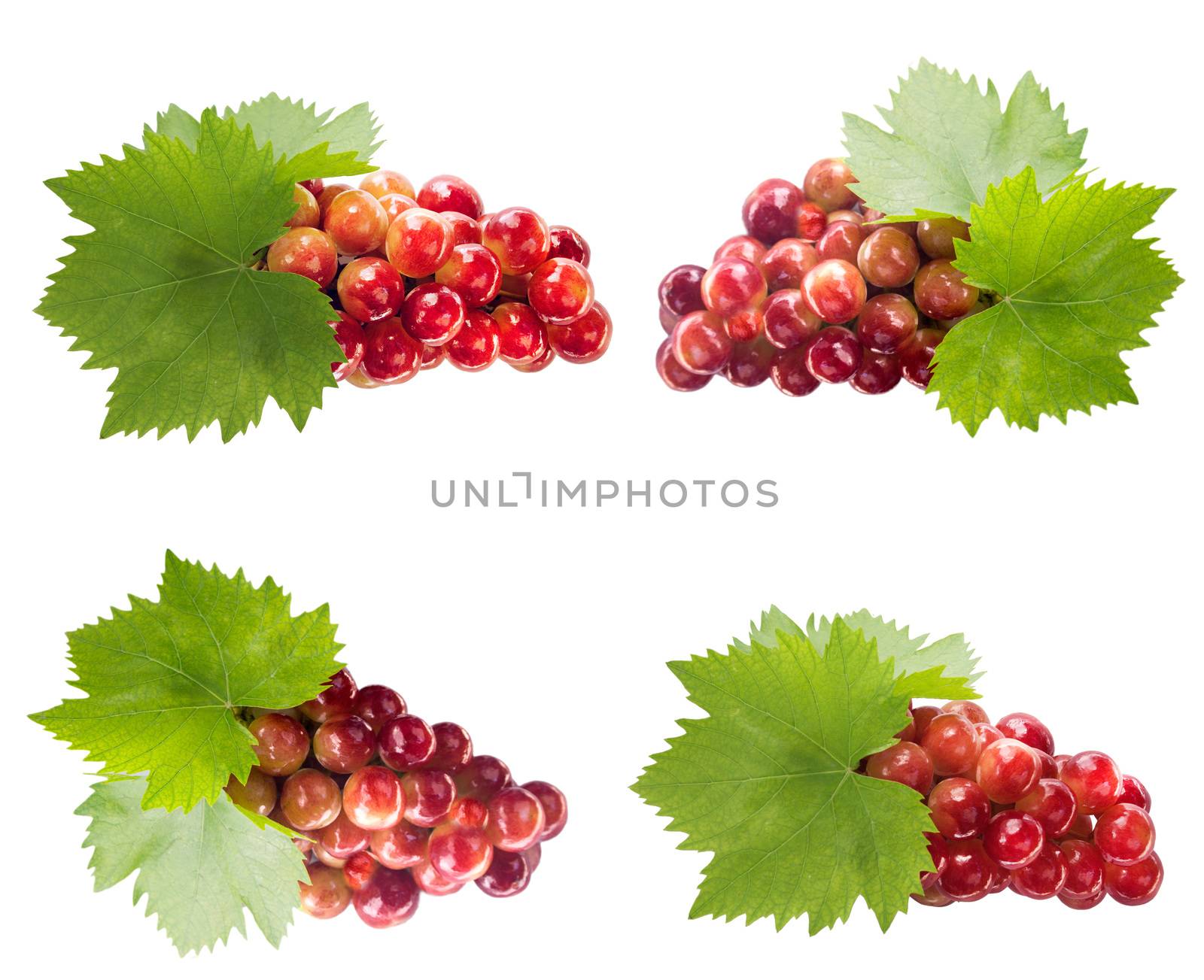 Healthy and organic food, Set of fresh red Grapes.