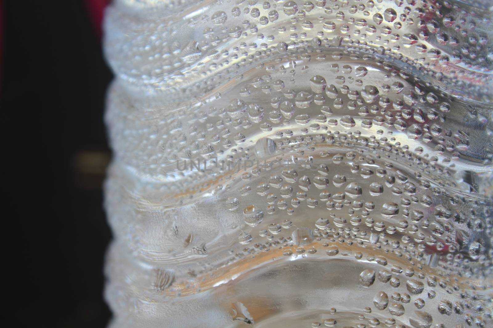 Water Drops on plastic bottle, background and texture